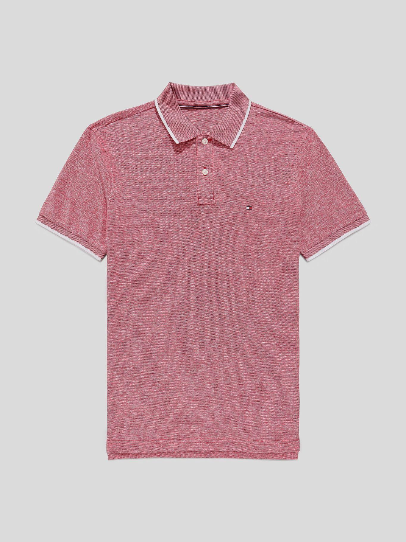 Polo Regular Fit Con Logo Rojo Tommy Hilfiger-4