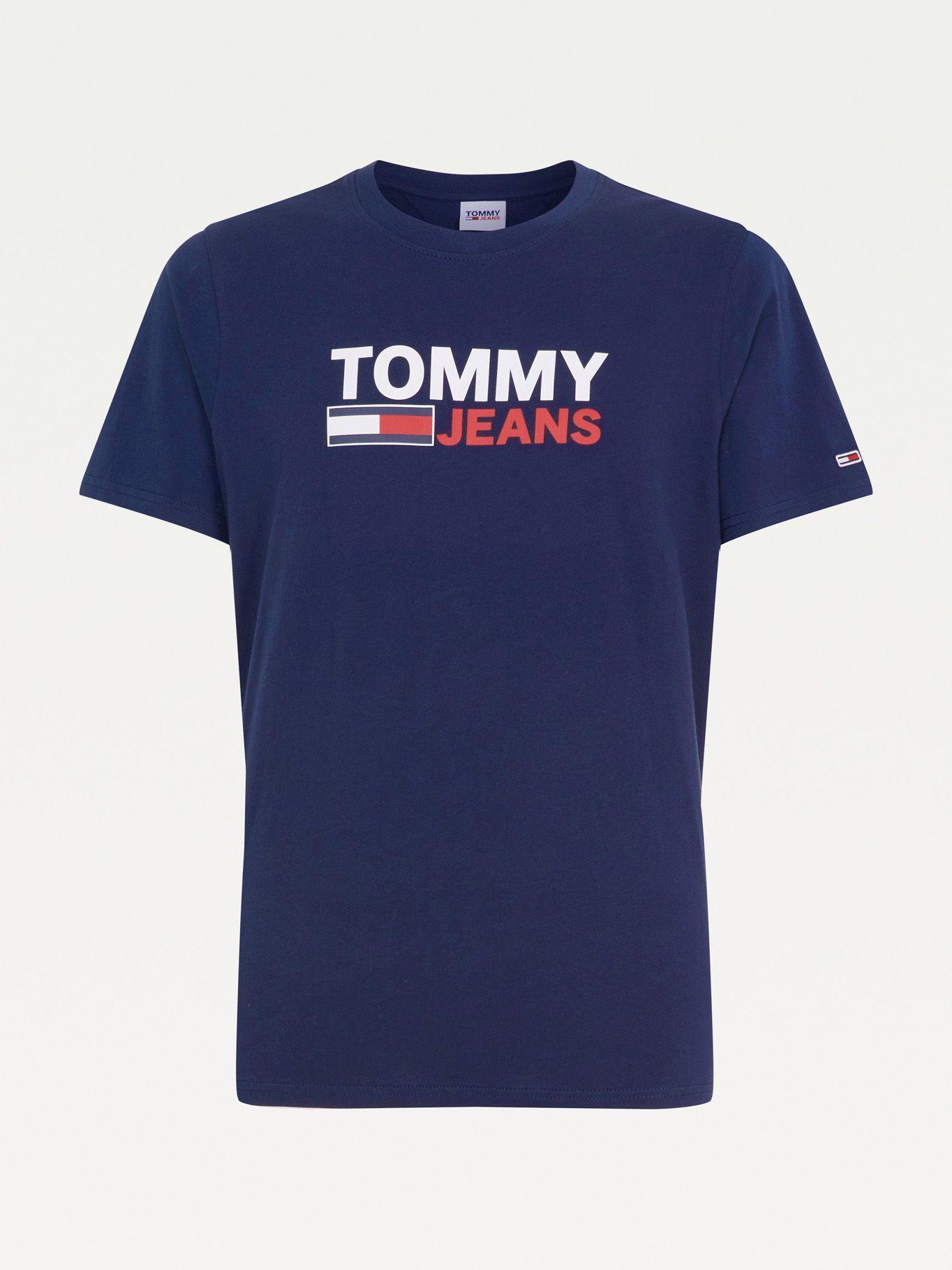 Polera Corporate Logo Azul Tommy Jeans E2-3