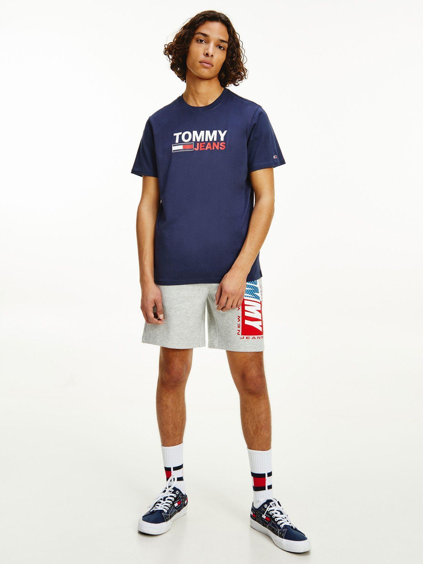 Polera Corporate Logo Azul Tommy Jeans E2-0