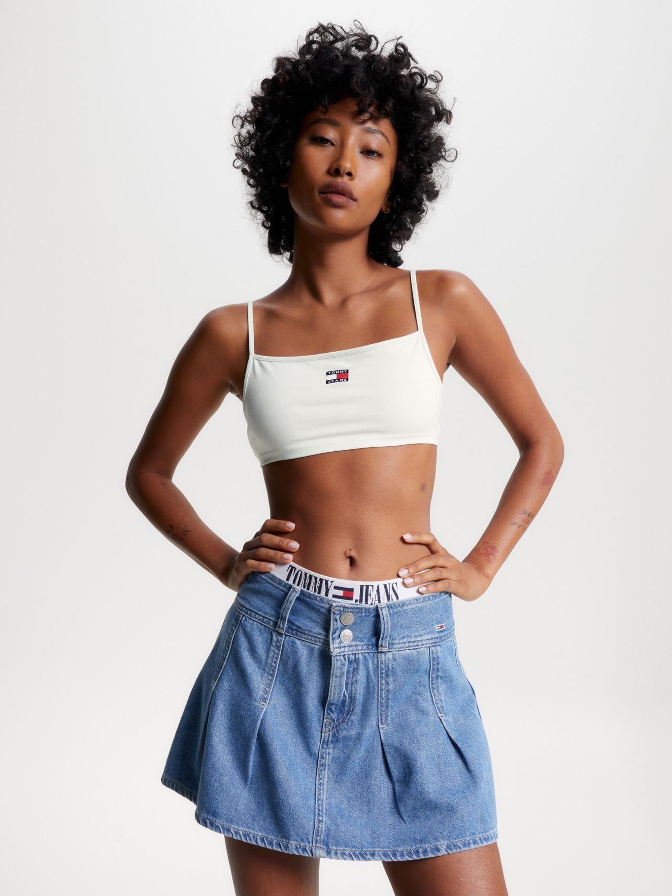 Polera Crop Cierre Anudable Blanco Tommy Jeans-0
