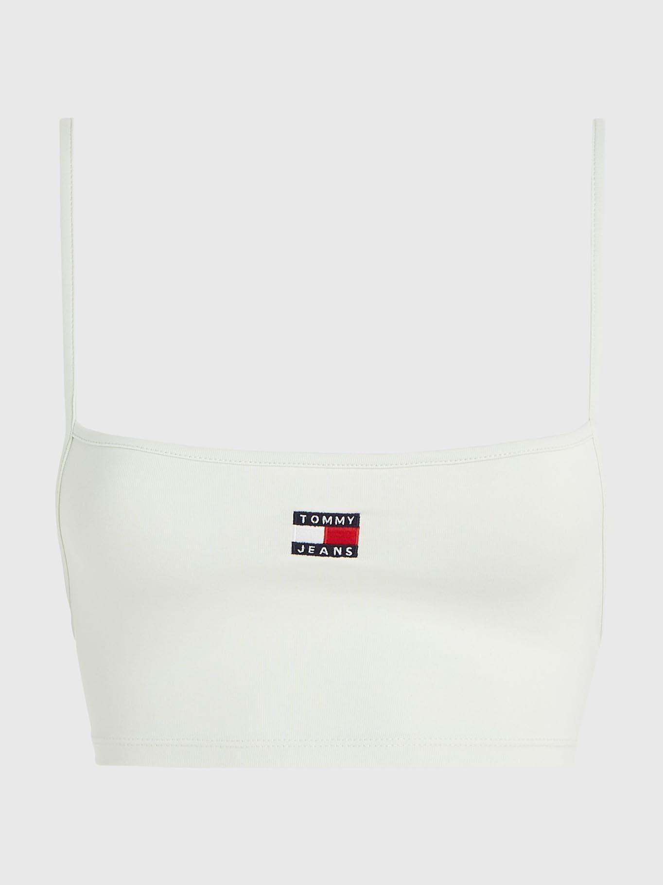 Polera Crop Cierre Anudable Blanco Tommy Jeans-4