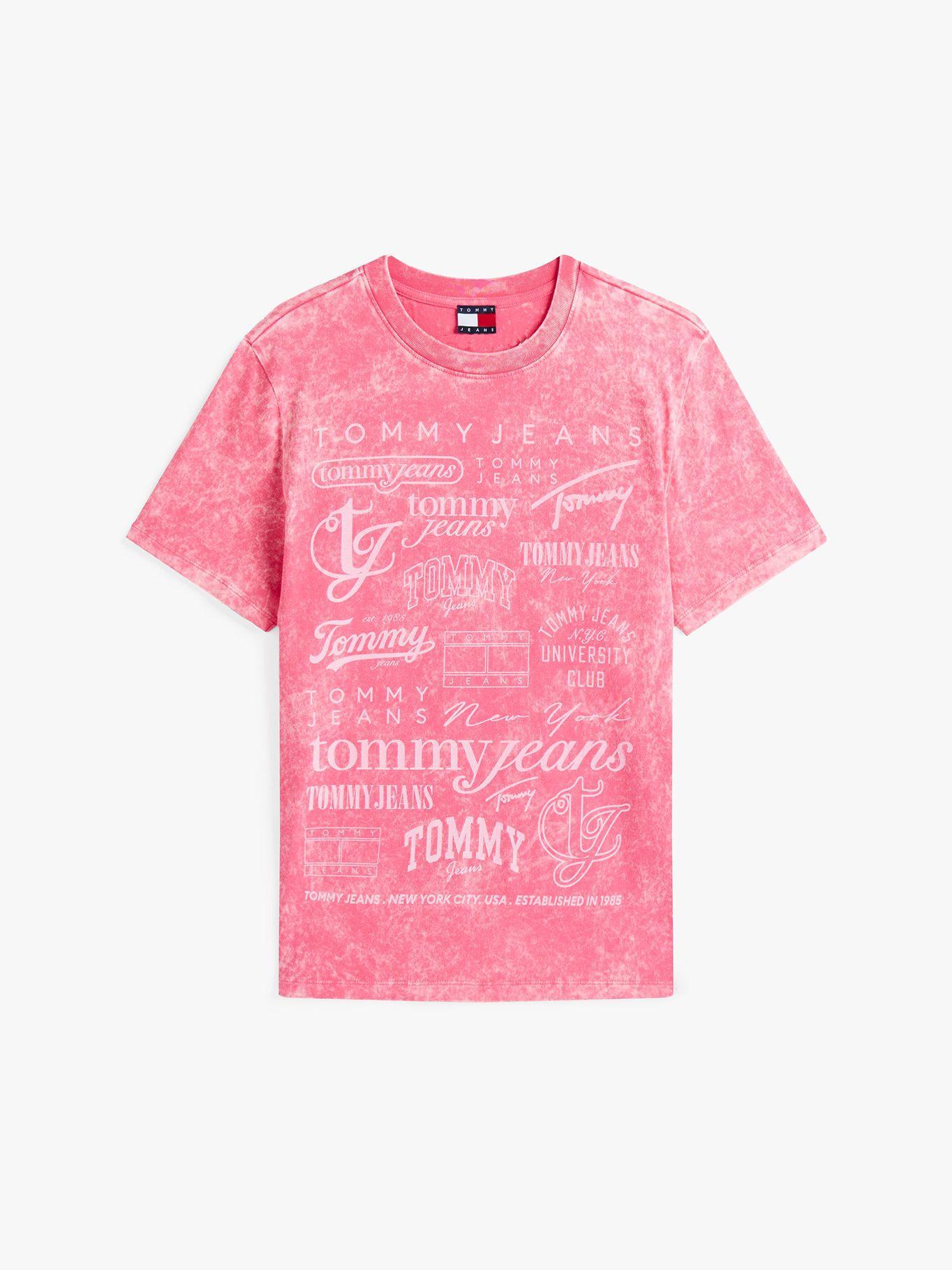 Polera Multilogo Relaxed Fit Rosado T1I Tommy Jeans-4