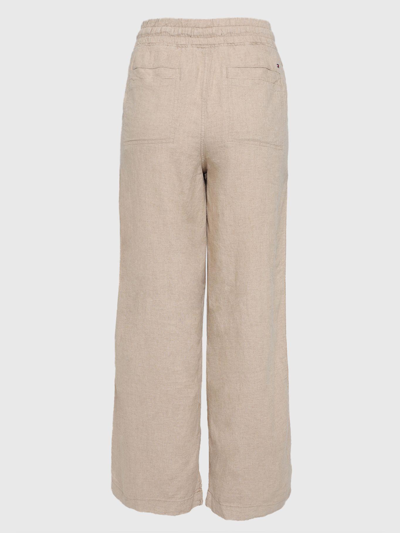Pantalón Essential De Lino Beige Tommy Hilfiger-1