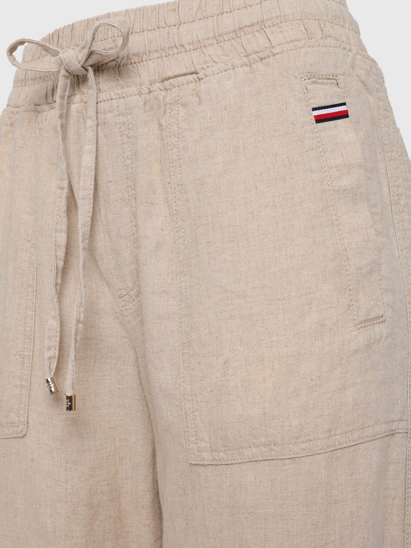 Pantalón Essential De Lino Beige Tommy Hilfiger-2