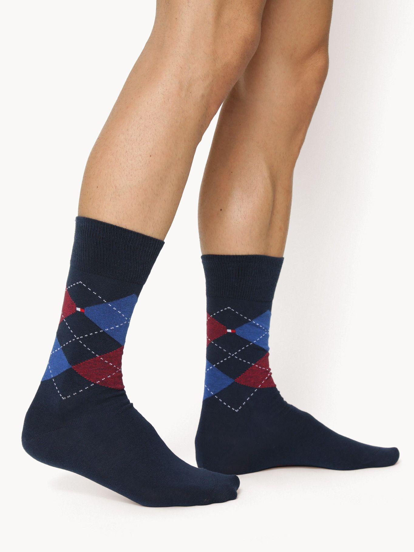 Pack De 2 Par De Calcetin Cuadros Negro Tommy Hilfiger-2