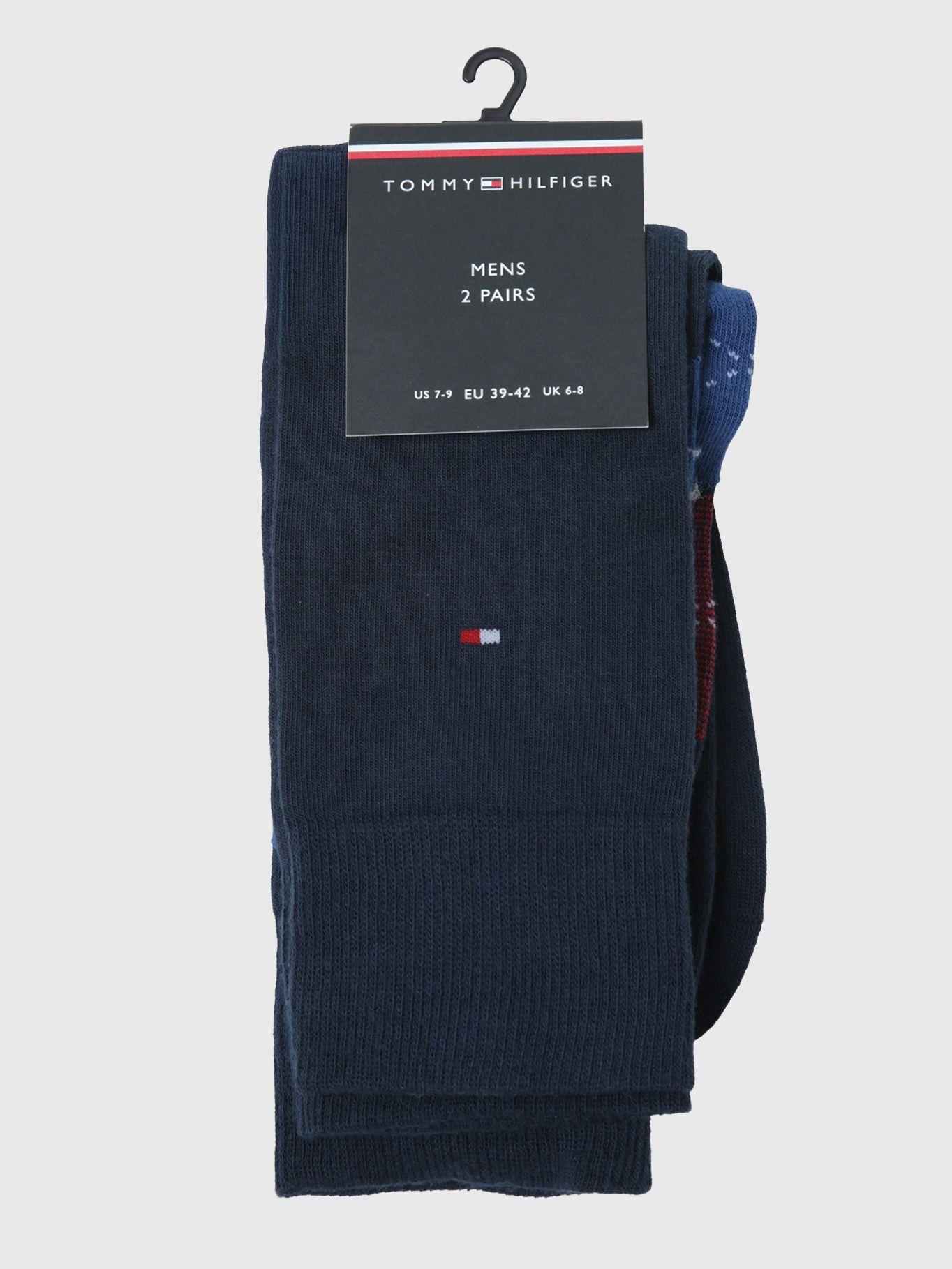 Pack De 2 Par De Calcetin Cuadros Negro Tommy Hilfiger-3