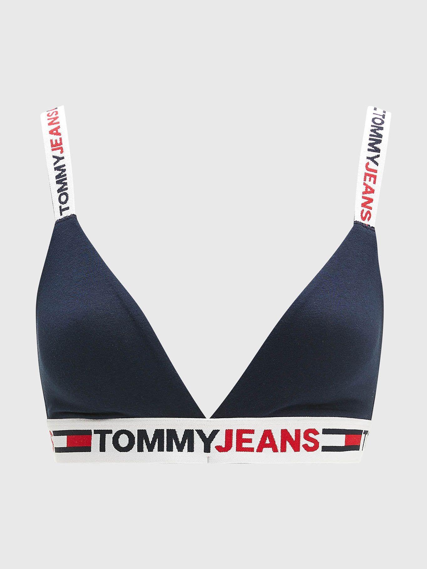 Bralette Triangular Con Logo Azul Tommy Hilfiger-4