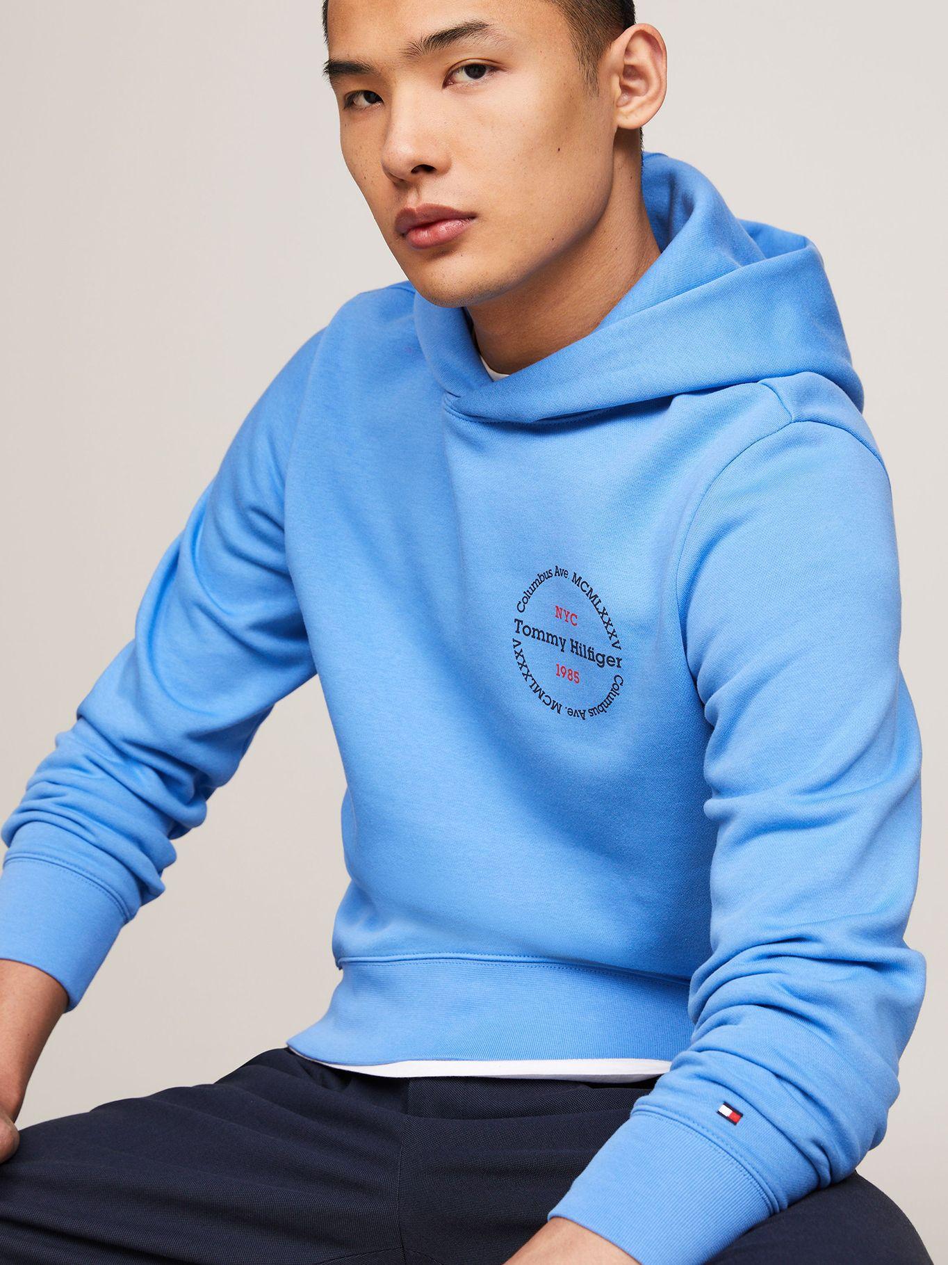 Polerón Hoodie Con Logo Chest Celeste Tommy Hilfiger-3