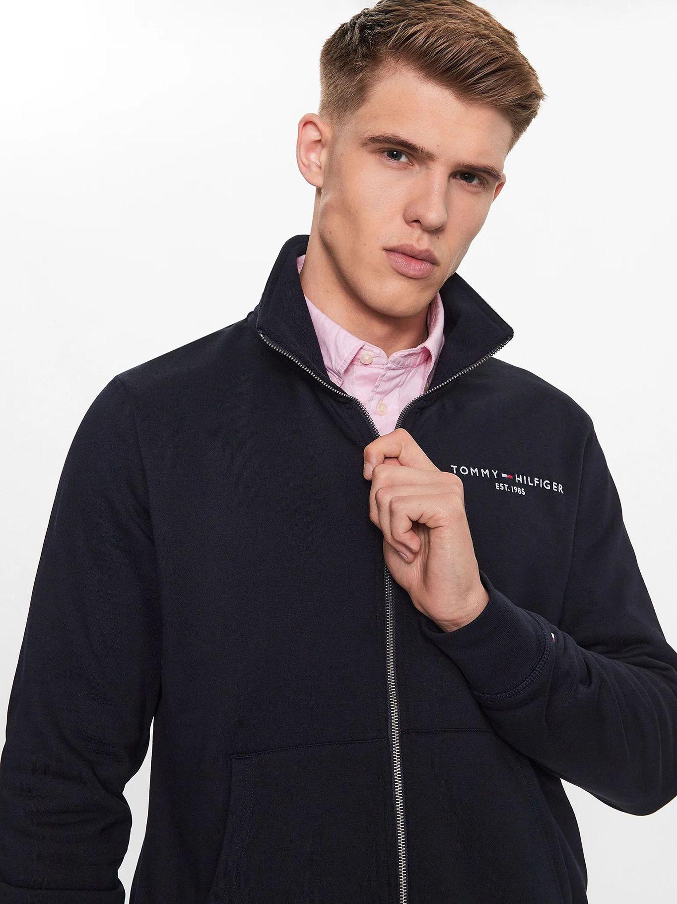 Polerón Cuello Alto Con Cierre Azul Tommy Hilfiger-3
