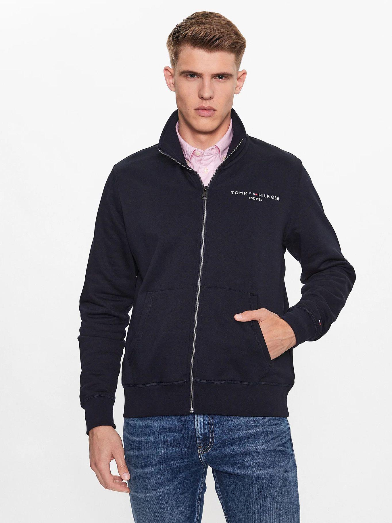 Polerón Cuello Alto Con Cierre Azul Tommy Hilfiger-0