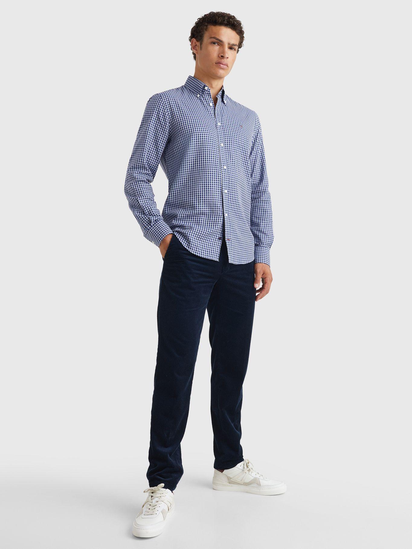 Camisa Tonal Gingham Azul Tommy Hilfiger-1
