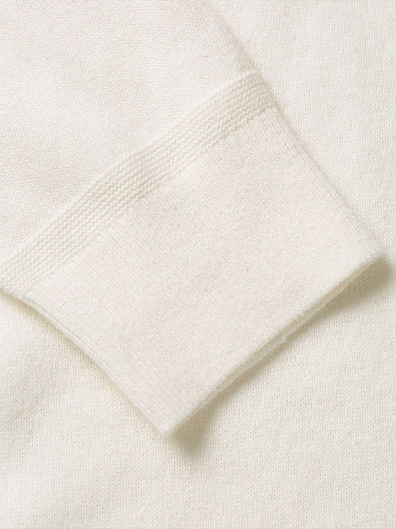 Sweater Pima Cashmere V-Neck Blanco Tommy Hilfiger-3