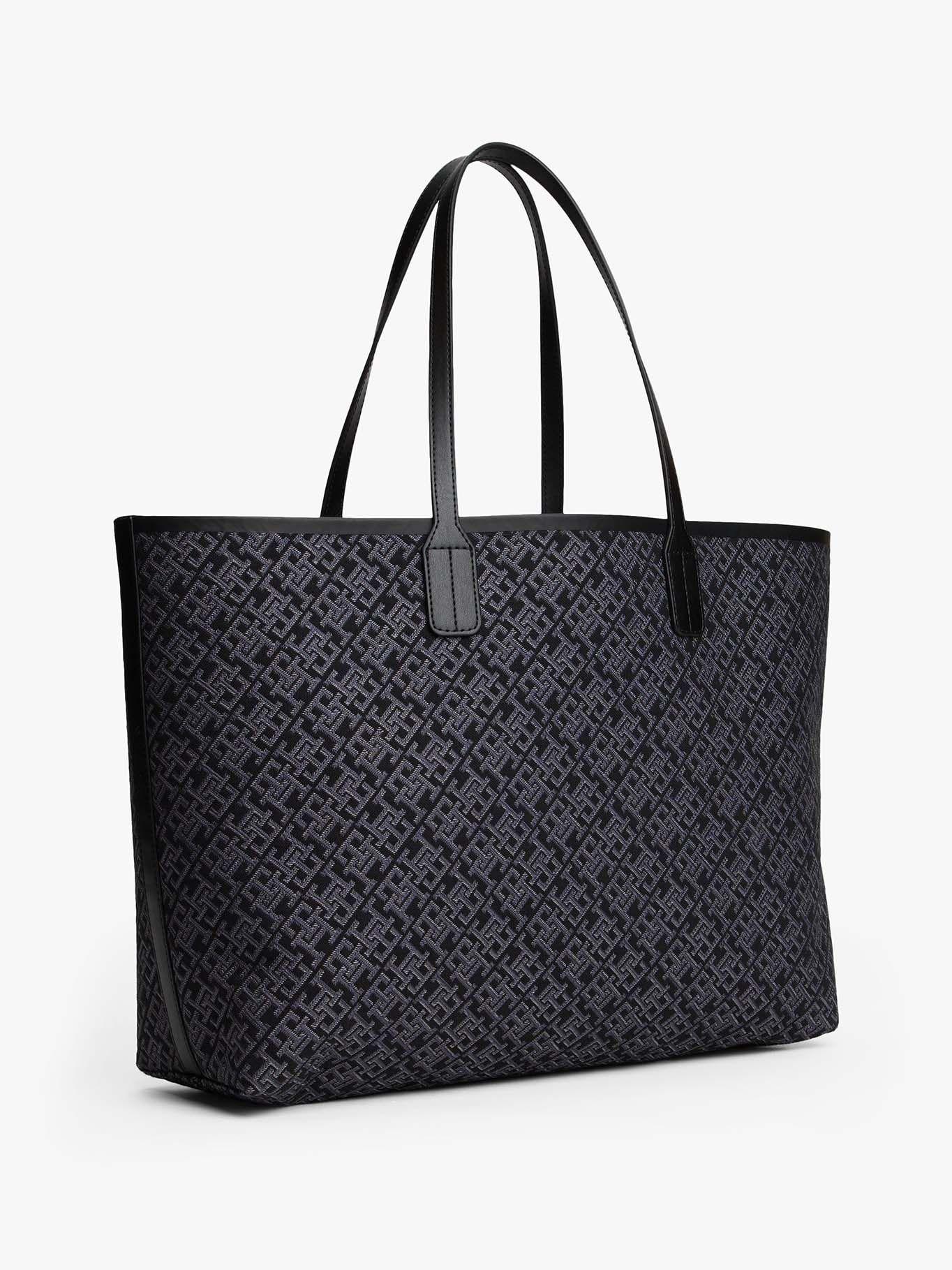 Tote Monogram Jacquard Negro Tommy Hilfiger-2