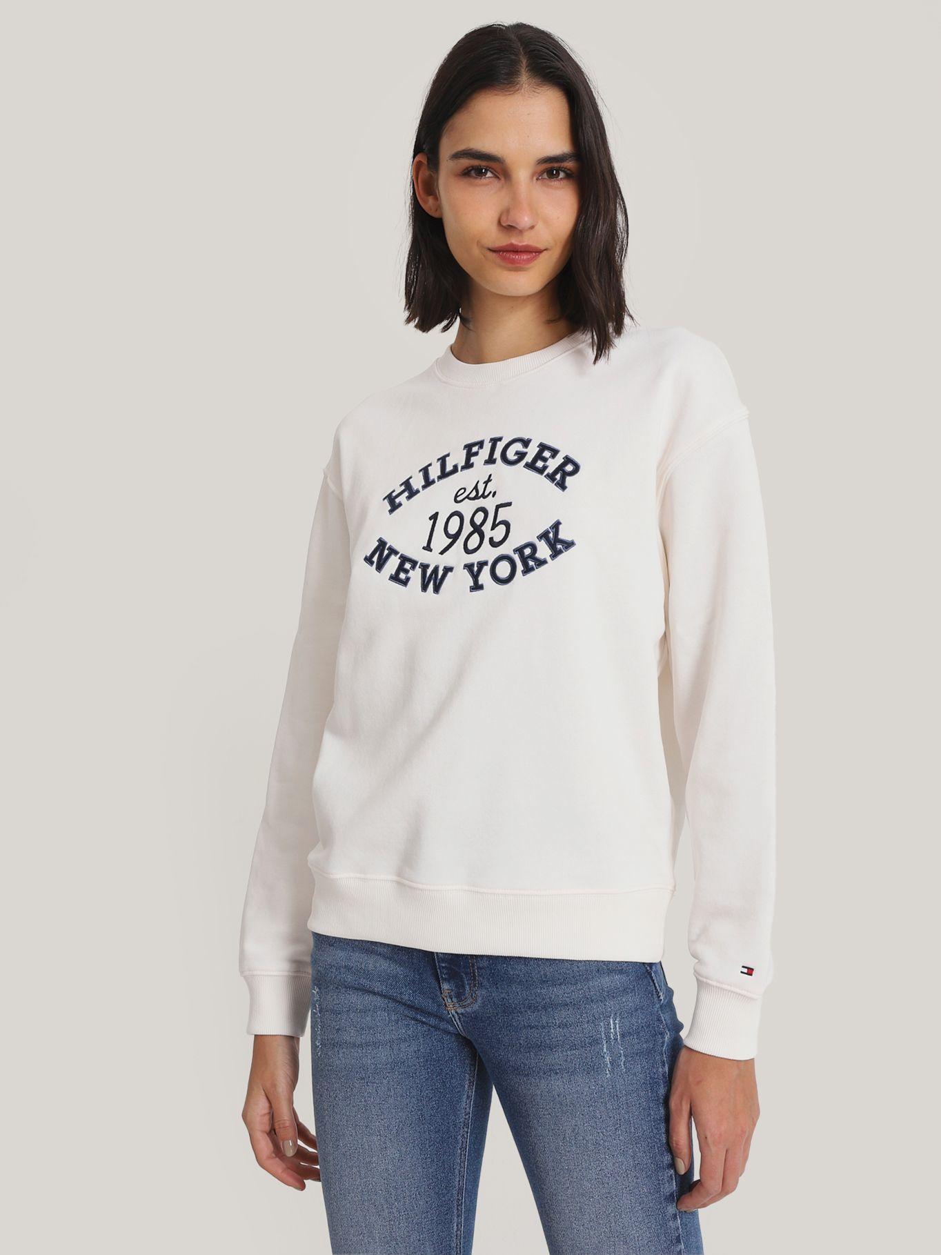 Polerón Con Logo Universitario Blanco Tommy Hilfiger-0
