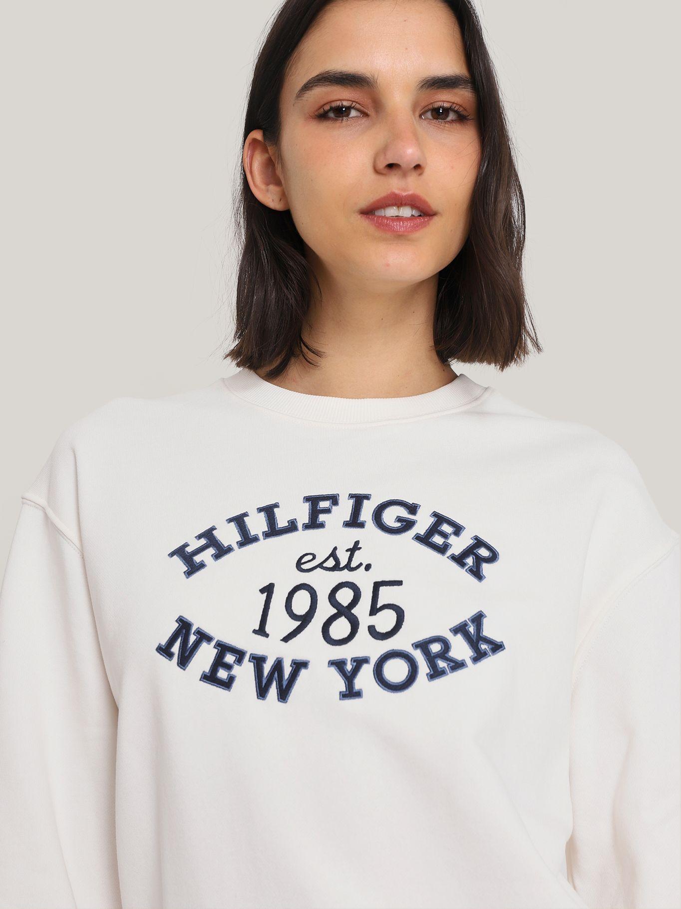Polerón Con Logo Universitario Blanco Tommy Hilfiger-3
