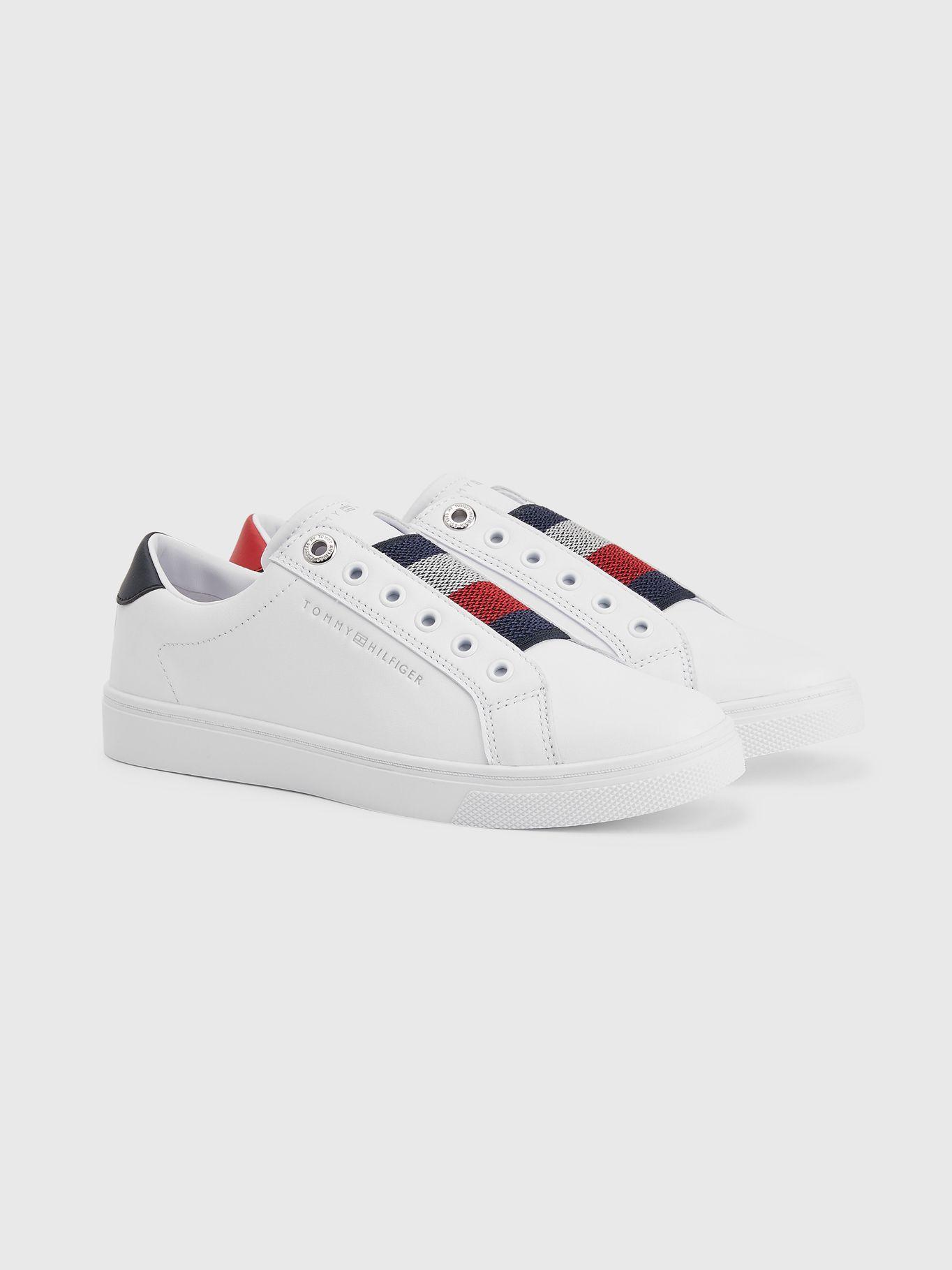 Zapatillas De Cuero Slip On Blanco Tommy Hilfiger-0