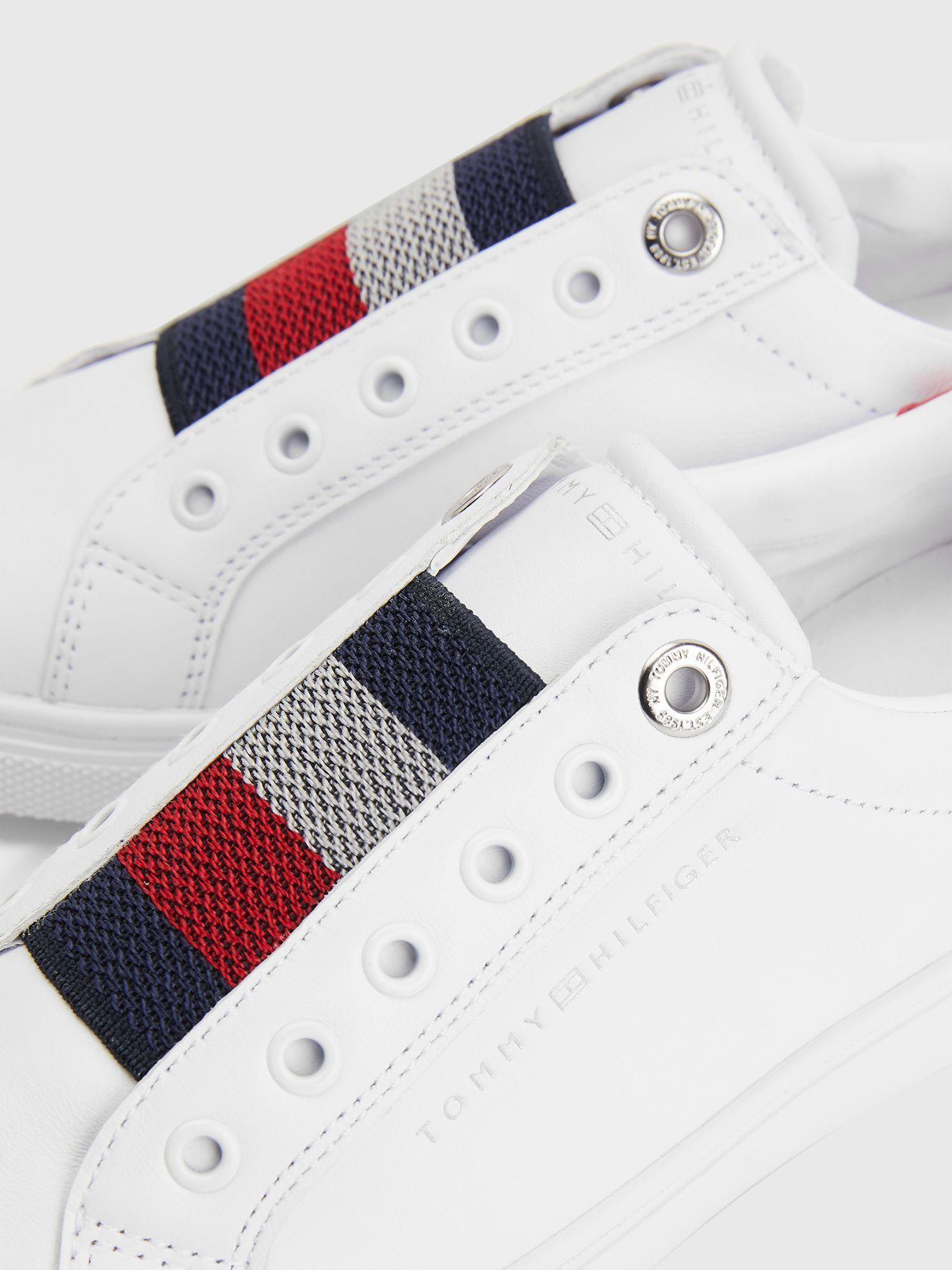 Zapatillas De Cuero Slip On Blanco Tommy Hilfiger-2