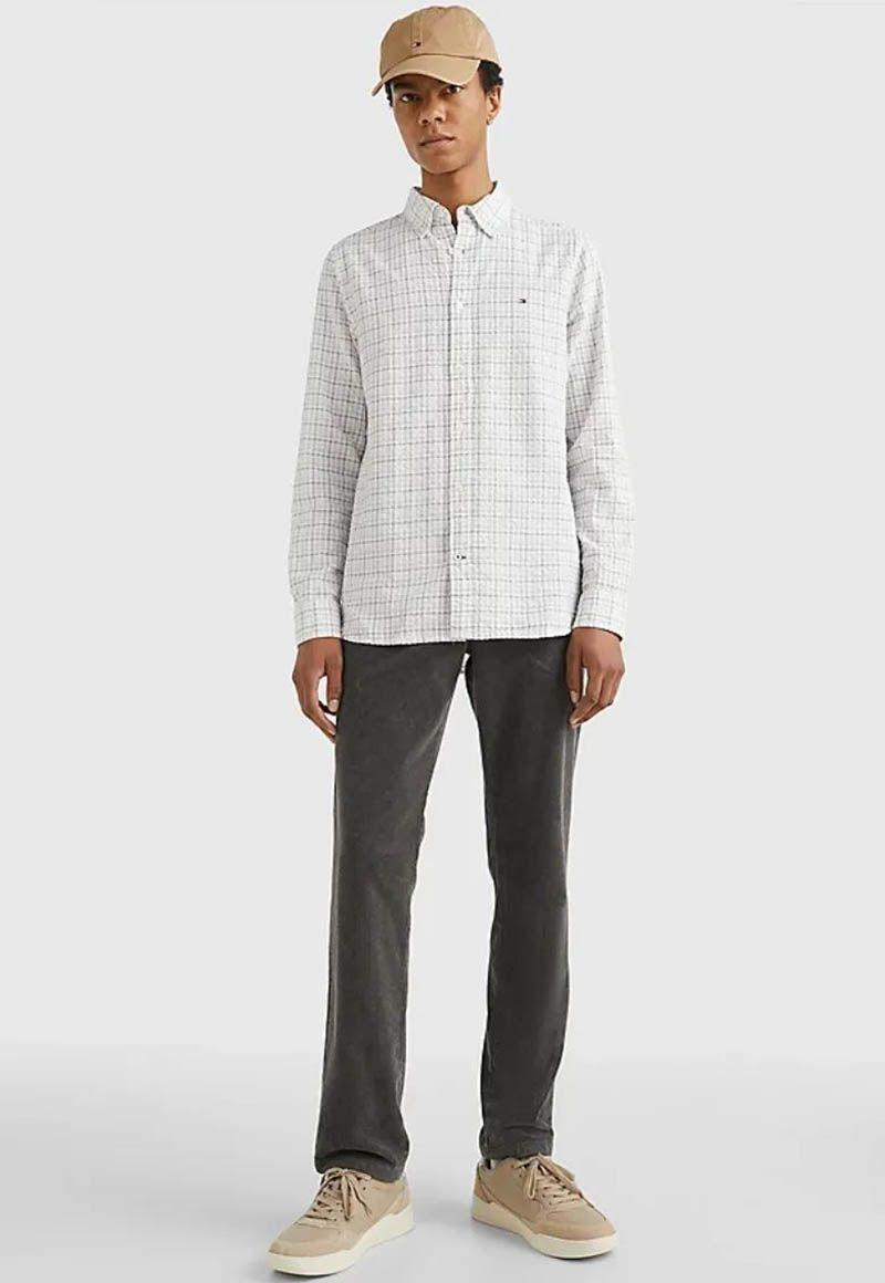 Camisa A Cuadros Vichy Slim Fit Blanco Tommy Hilfiger-1