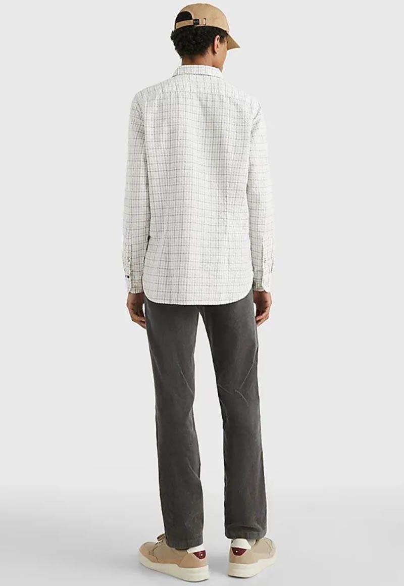 Camisa A Cuadros Vichy Slim Fit Blanco Tommy Hilfiger-2