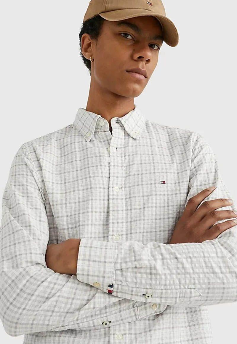 Camisa A Cuadros Vichy Slim Fit Blanco Tommy Hilfiger-3