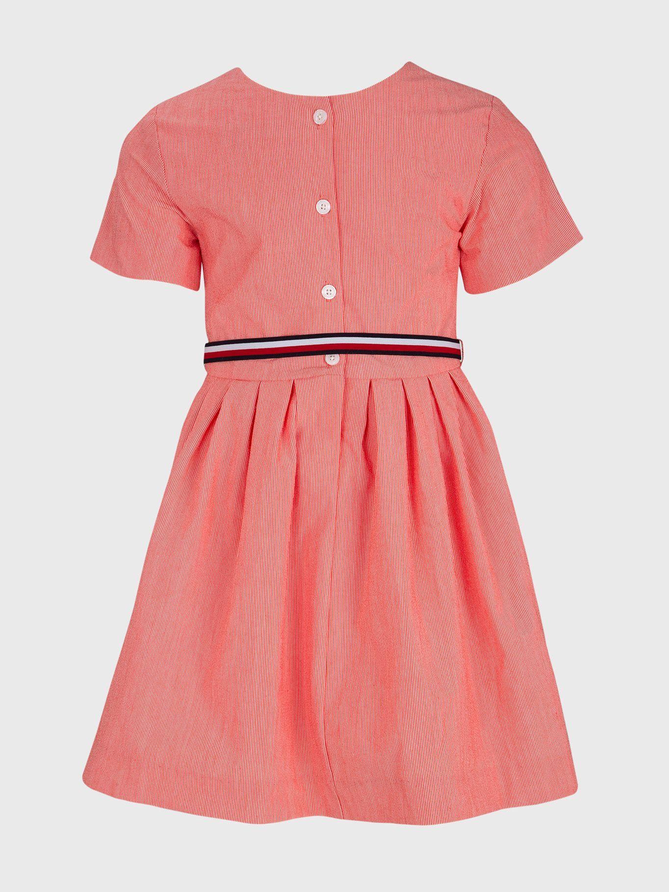 Vestido Plisado Manga Corta Rojo Tommy Hilfiger-1