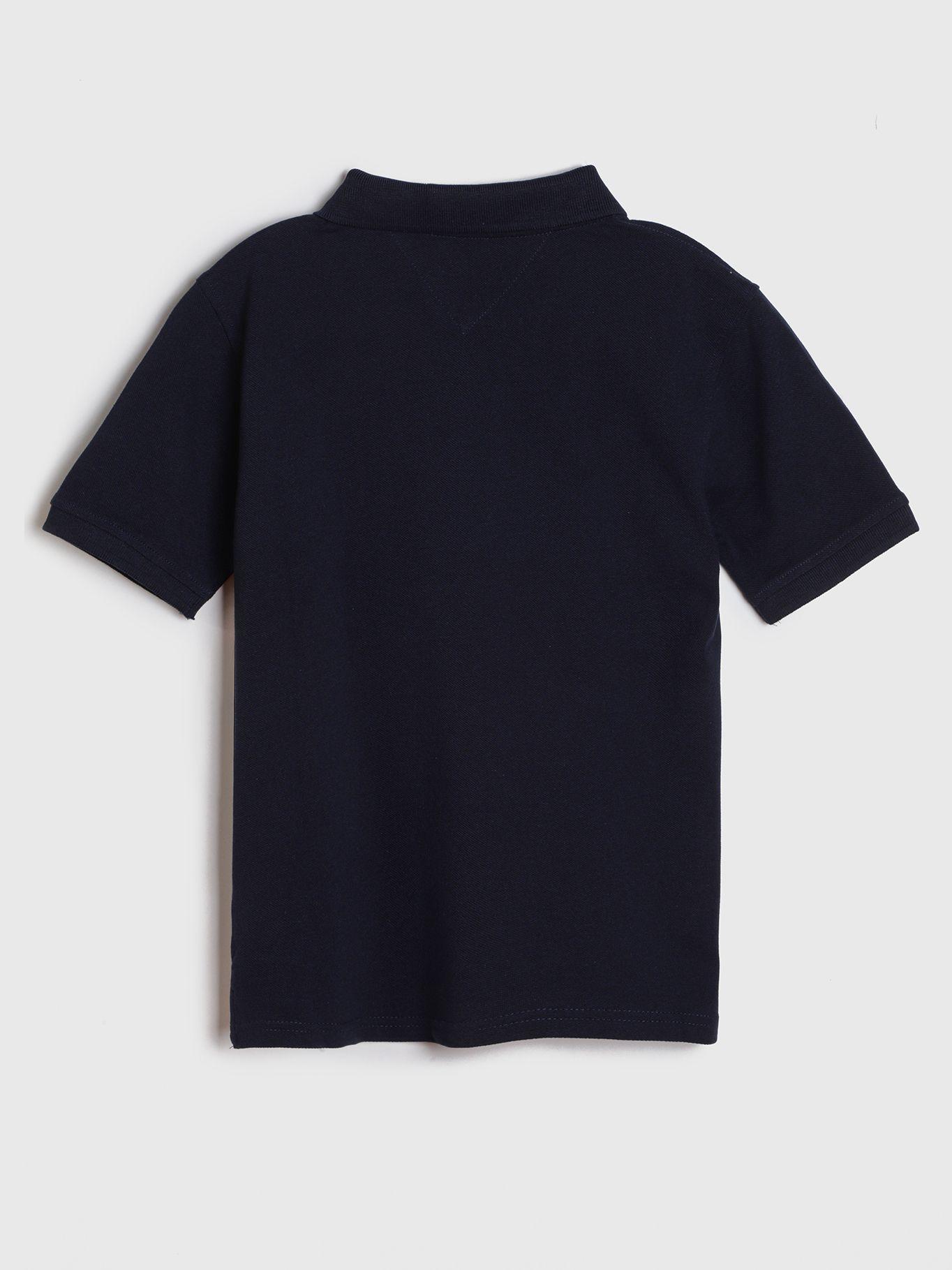 Polo Split Stripe Logo Azul Tommy Hilfiger-1