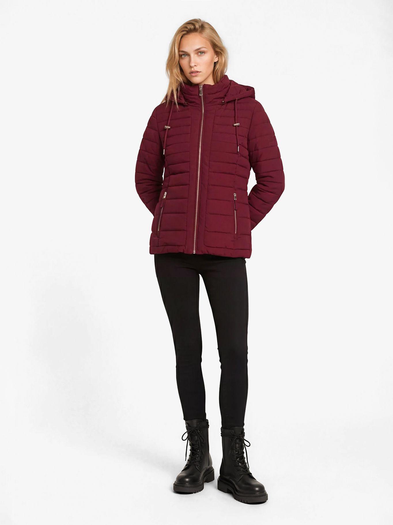 Parka Ligera Acolchada Burdeo Tommy Hilfiger-1