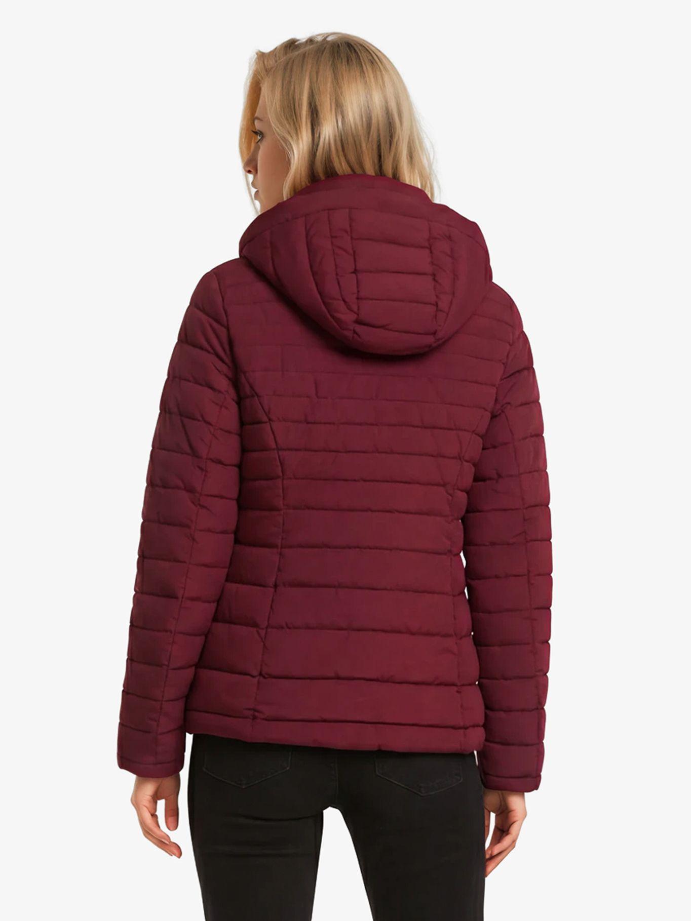 Parka Ligera Acolchada Burdeo Tommy Hilfiger-3