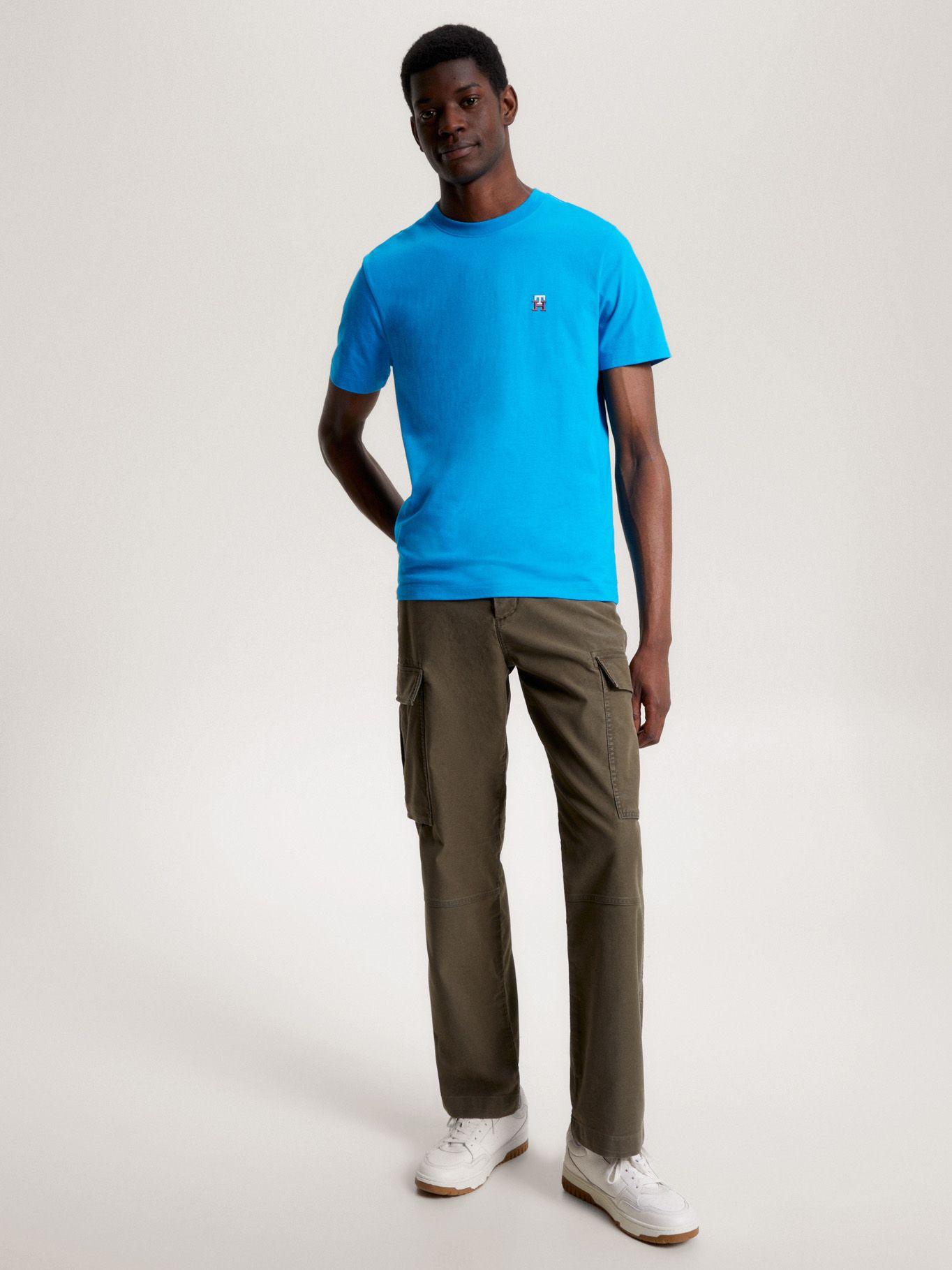 Polera Logo Monogram Celeste Tommy Hilfiger-1