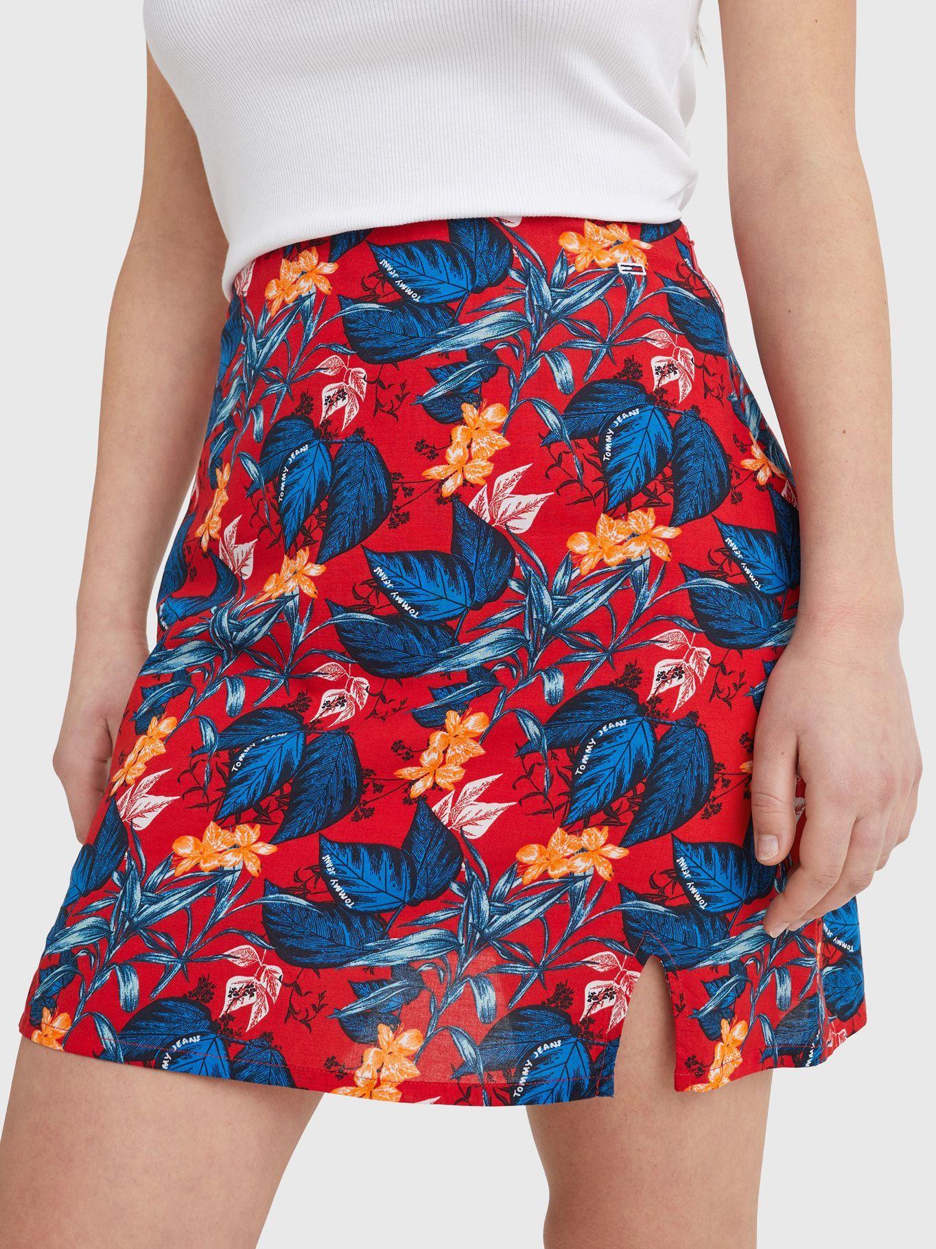 Falda Estampado Tropical Rojo Tommy Hilfiger-3