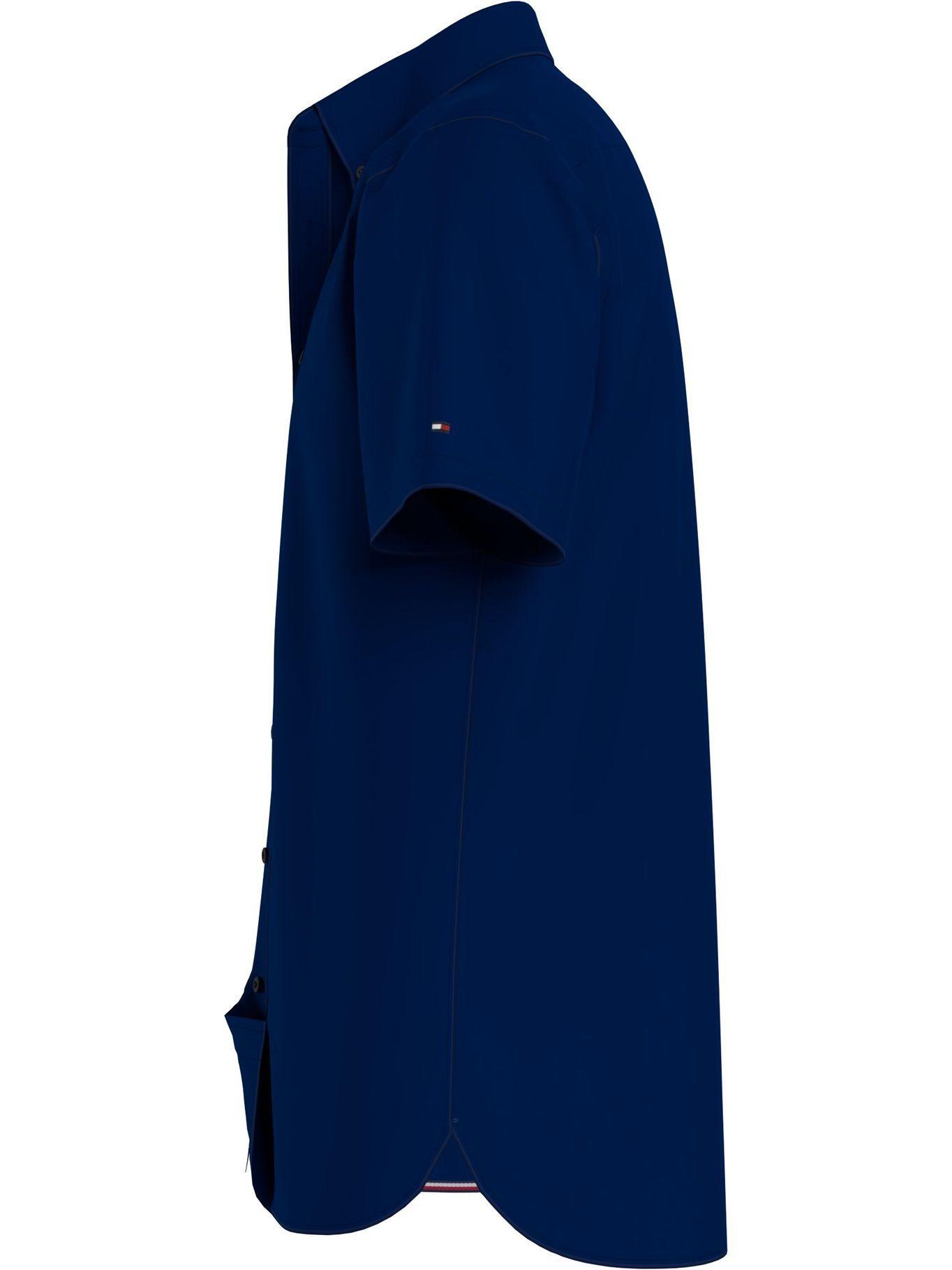 Camisa Regular Fit A Contraste Azul Tommy Hilfiger-3