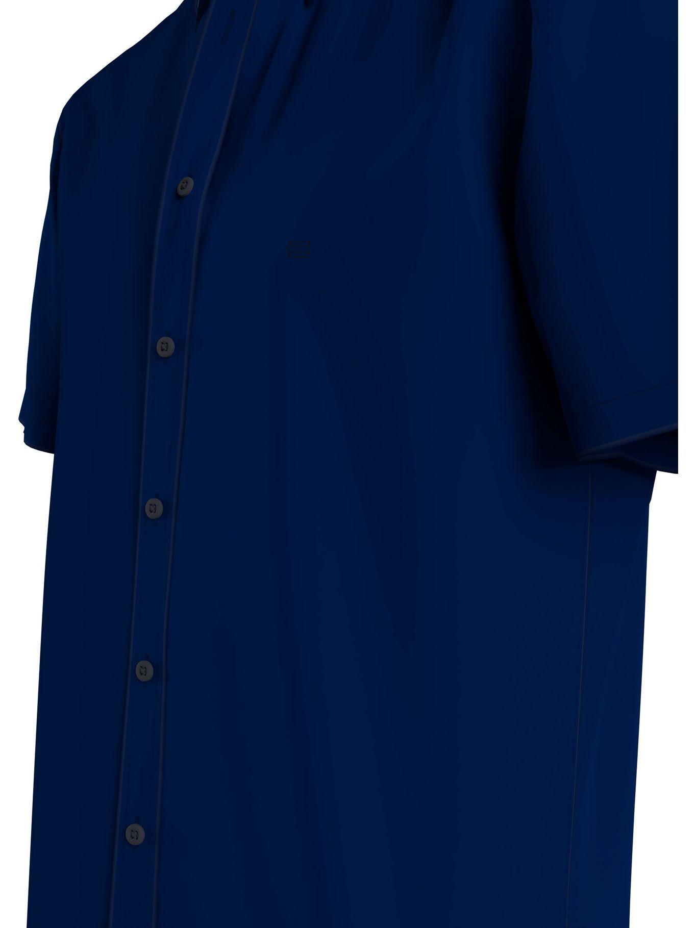 Camisa Regular Fit A Contraste Azul Tommy Hilfiger-4