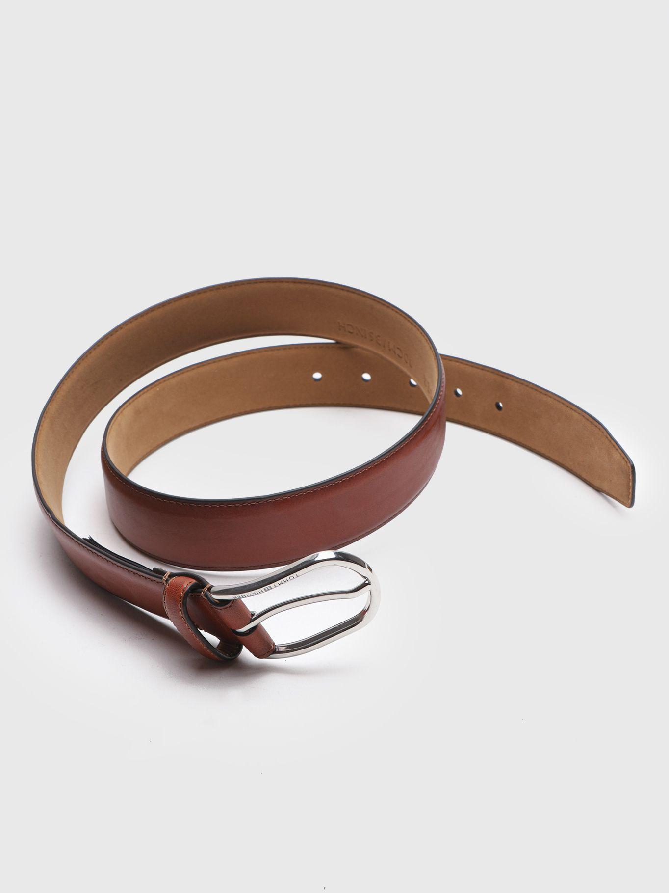 Cinturón De Cuero Business Lux 3.5 Café Tommy Hilfiger-1