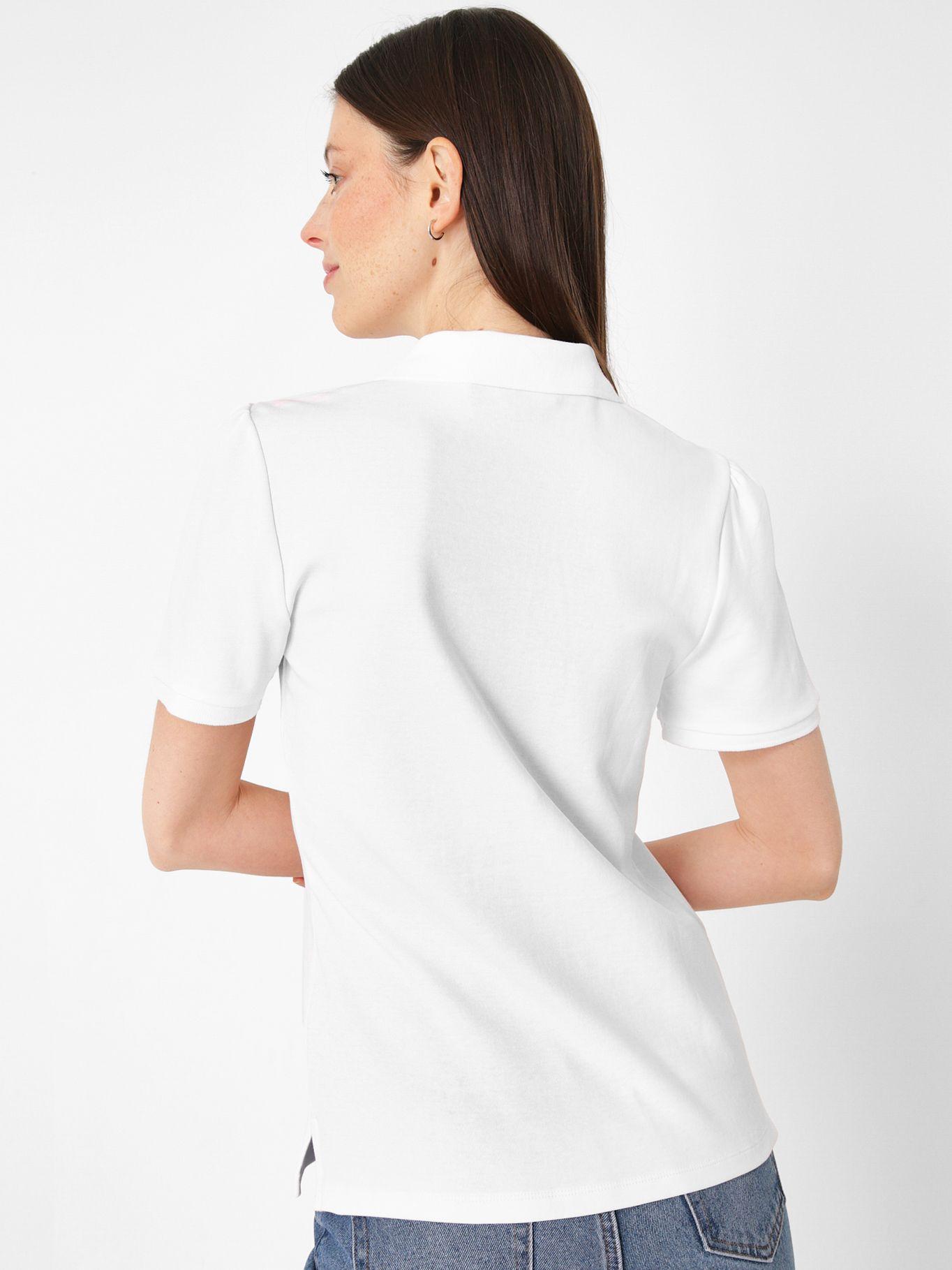 Polo Solid Con Cierre Blanco Tommy Hilfiger-1