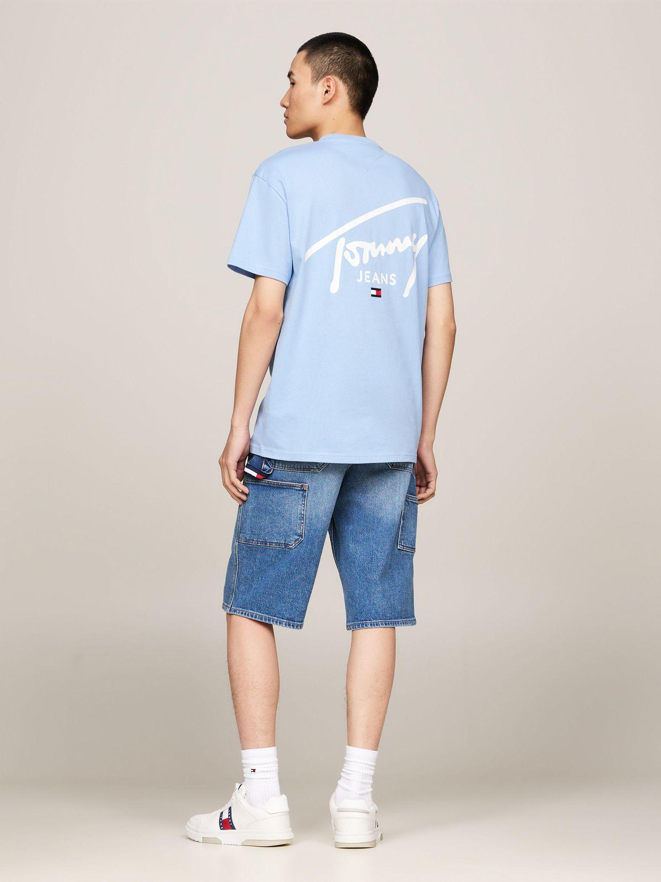 Polera Con Logo Signature Celeste Tommy Jeans-2