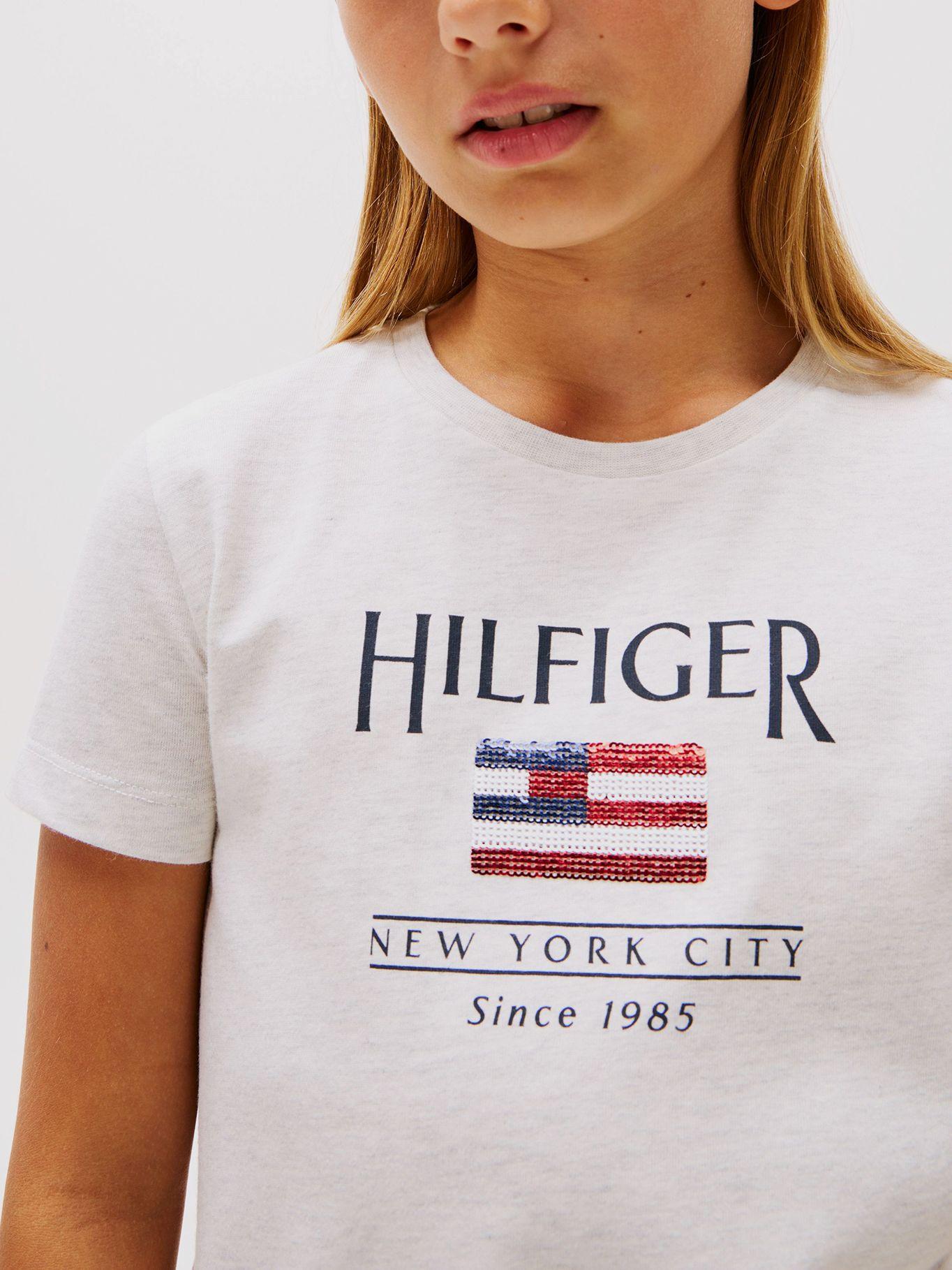 Vestido Con Logo De Lentejuelas Blanco Tommy Hilfiger-2