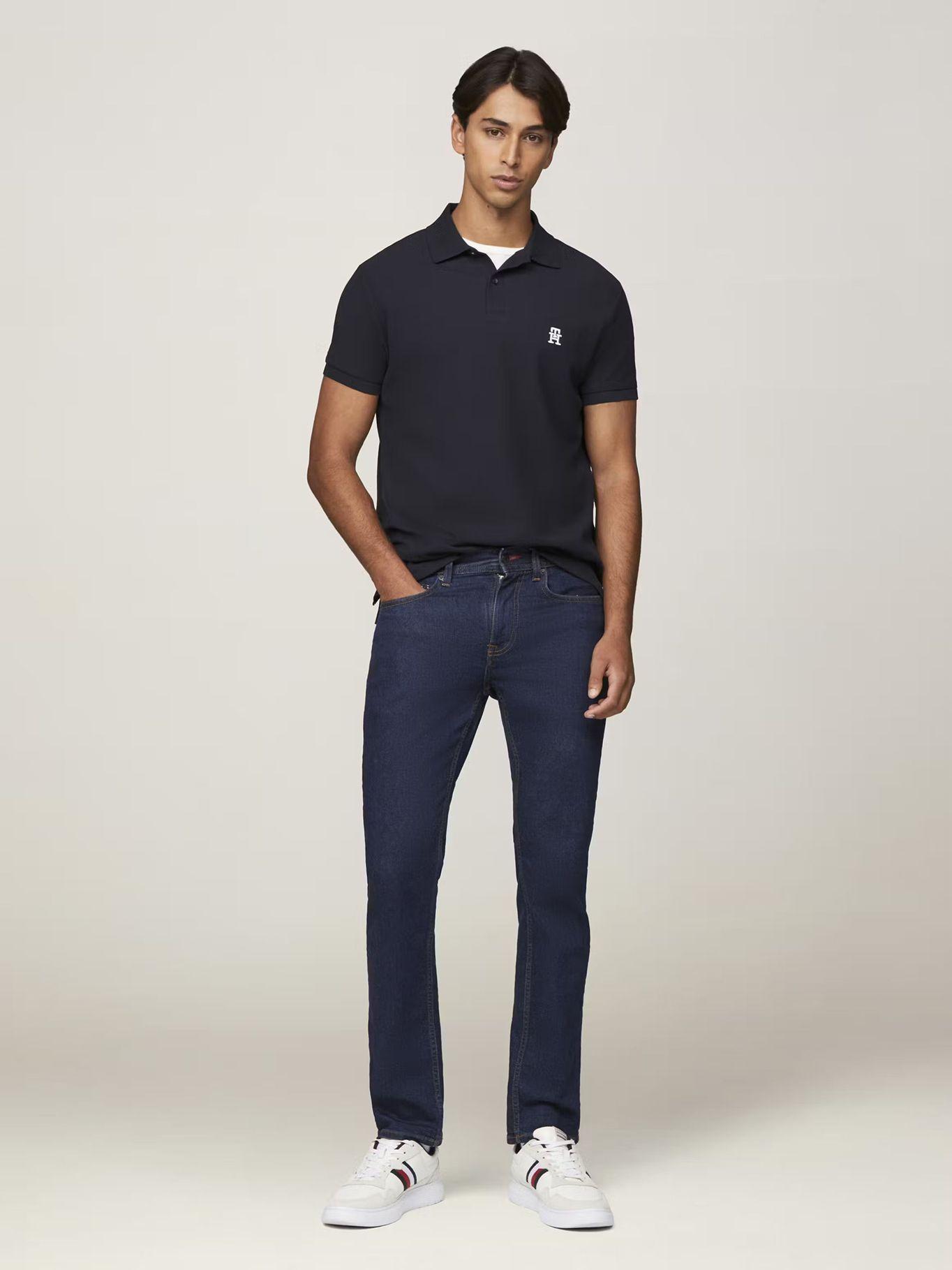 Polo Con Logo De Monogram Azul Tommy Hilfiger-1