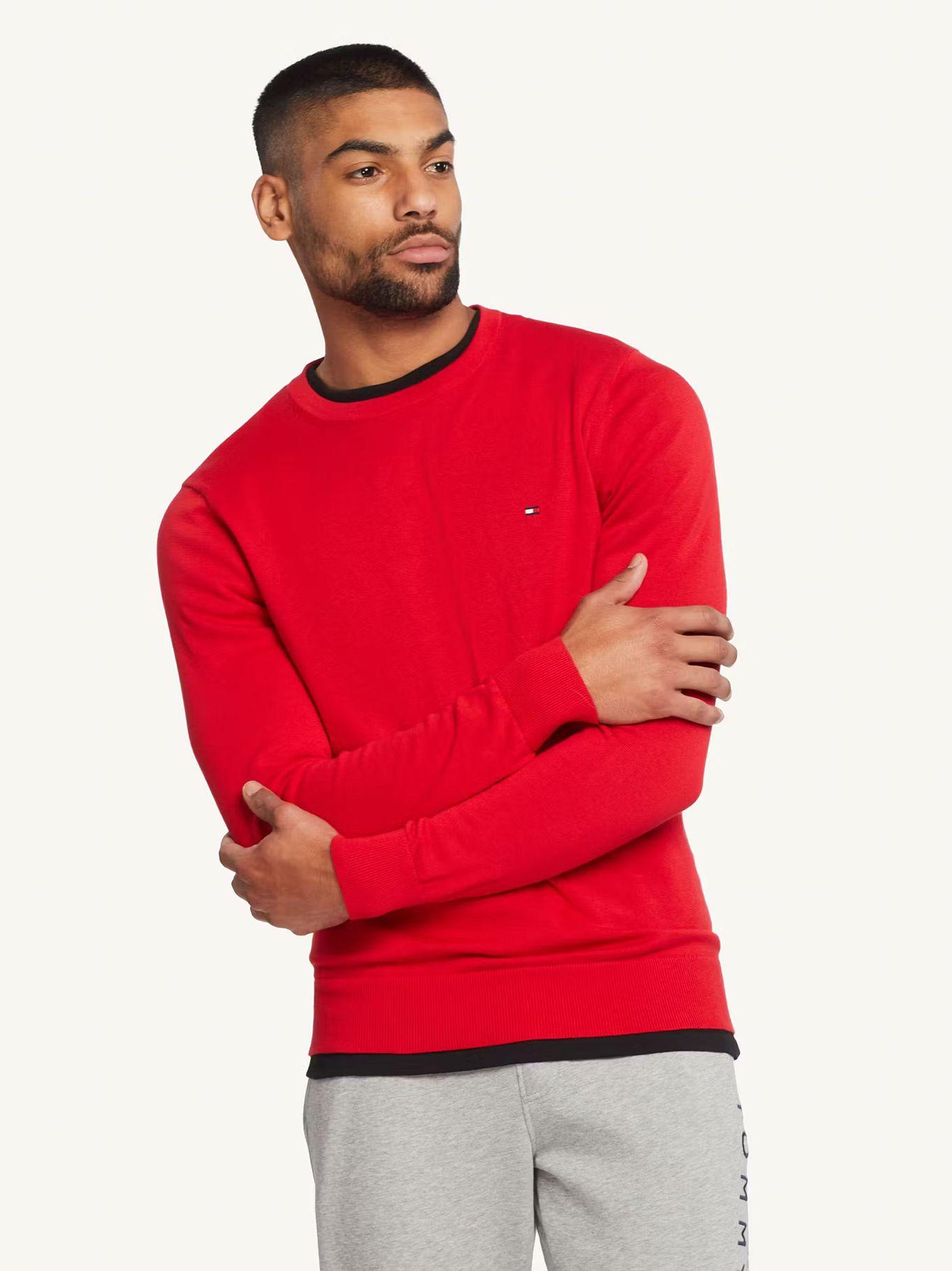 Sweater Básico C-Neck J23 Rojo Tommy Hilfiger-0