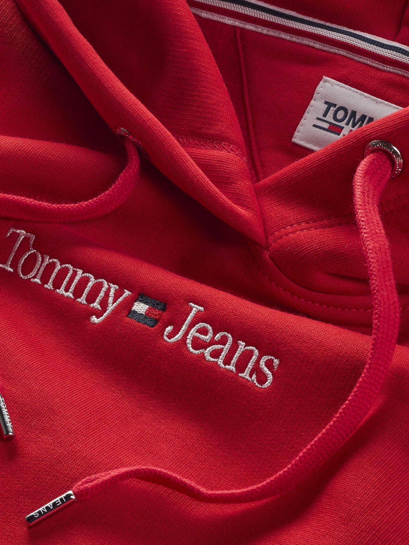 Polerón Regular Serif Linear Logo Rojo Tommy Jeans-2