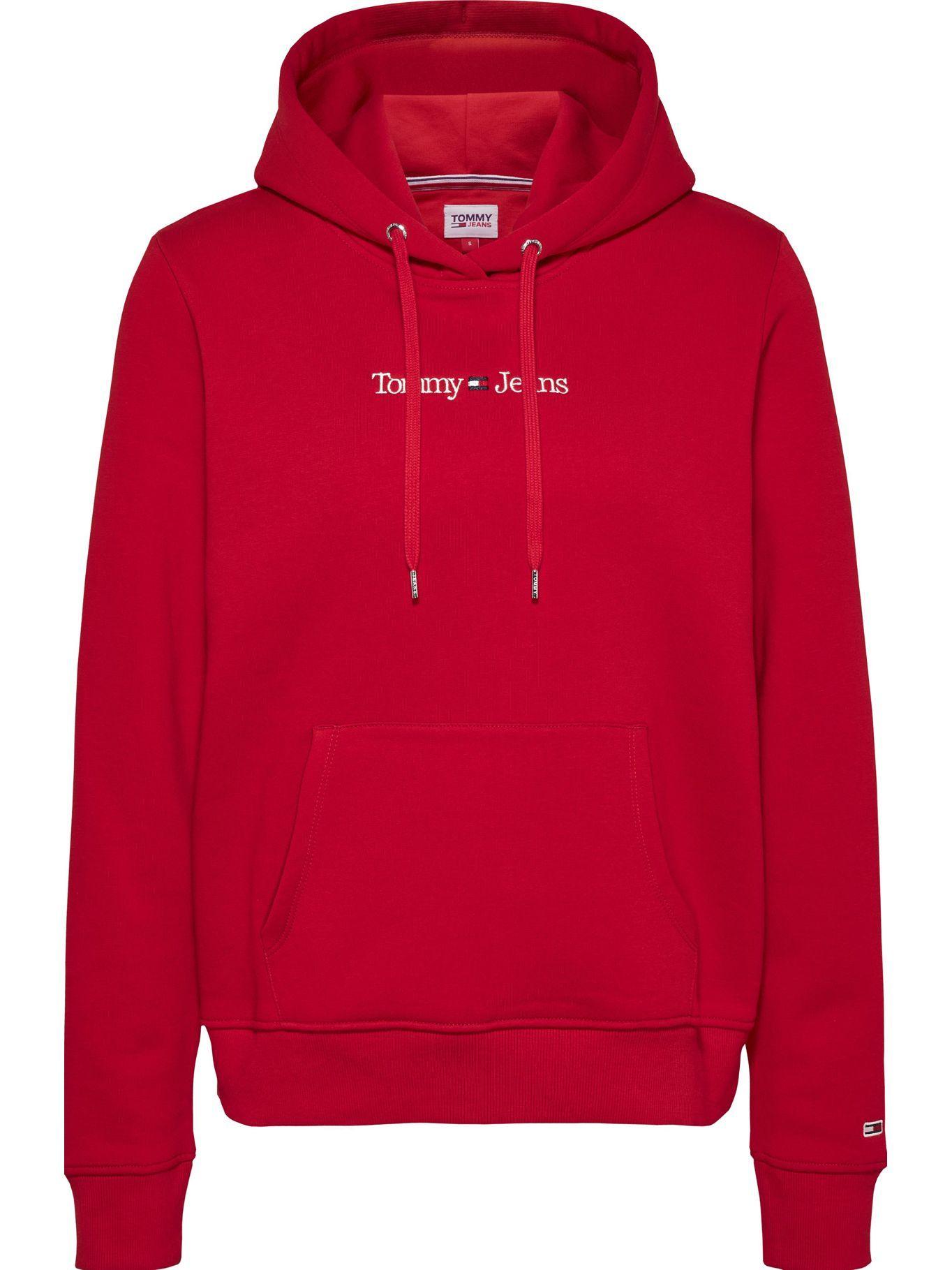 Polerón Regular Serif Linear Logo Rojo Tommy Jeans-0