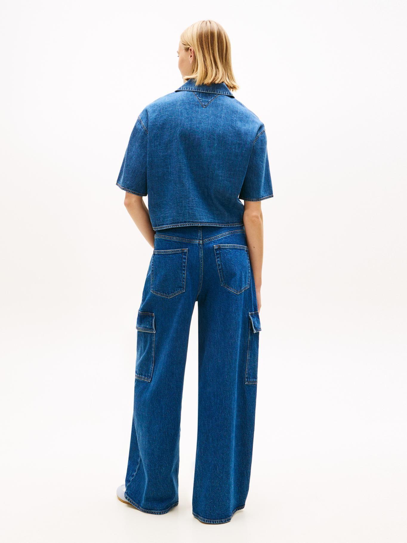 Camisa Cropped En Chambray-2