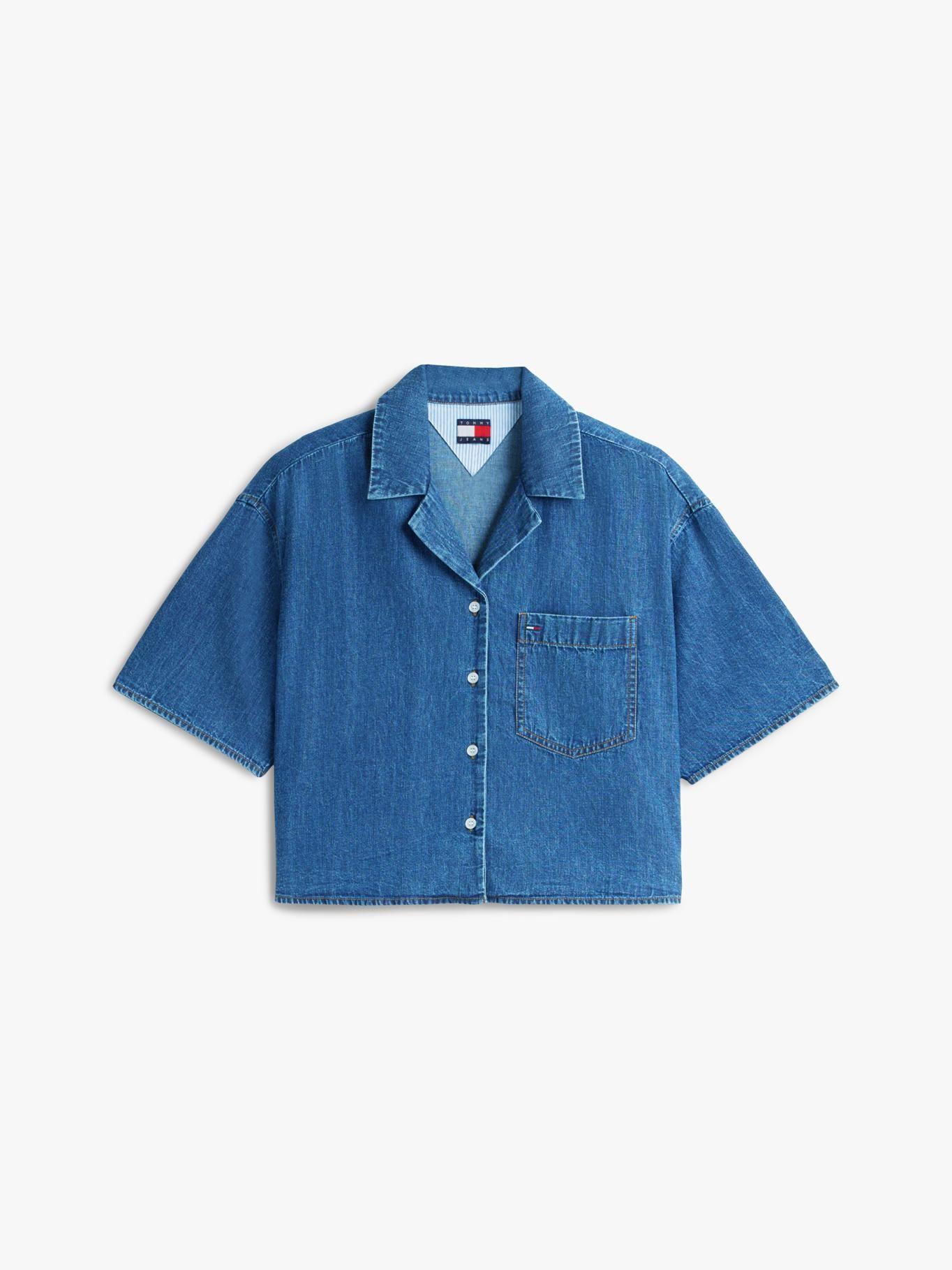 Camisa Cropped En Chambray-4