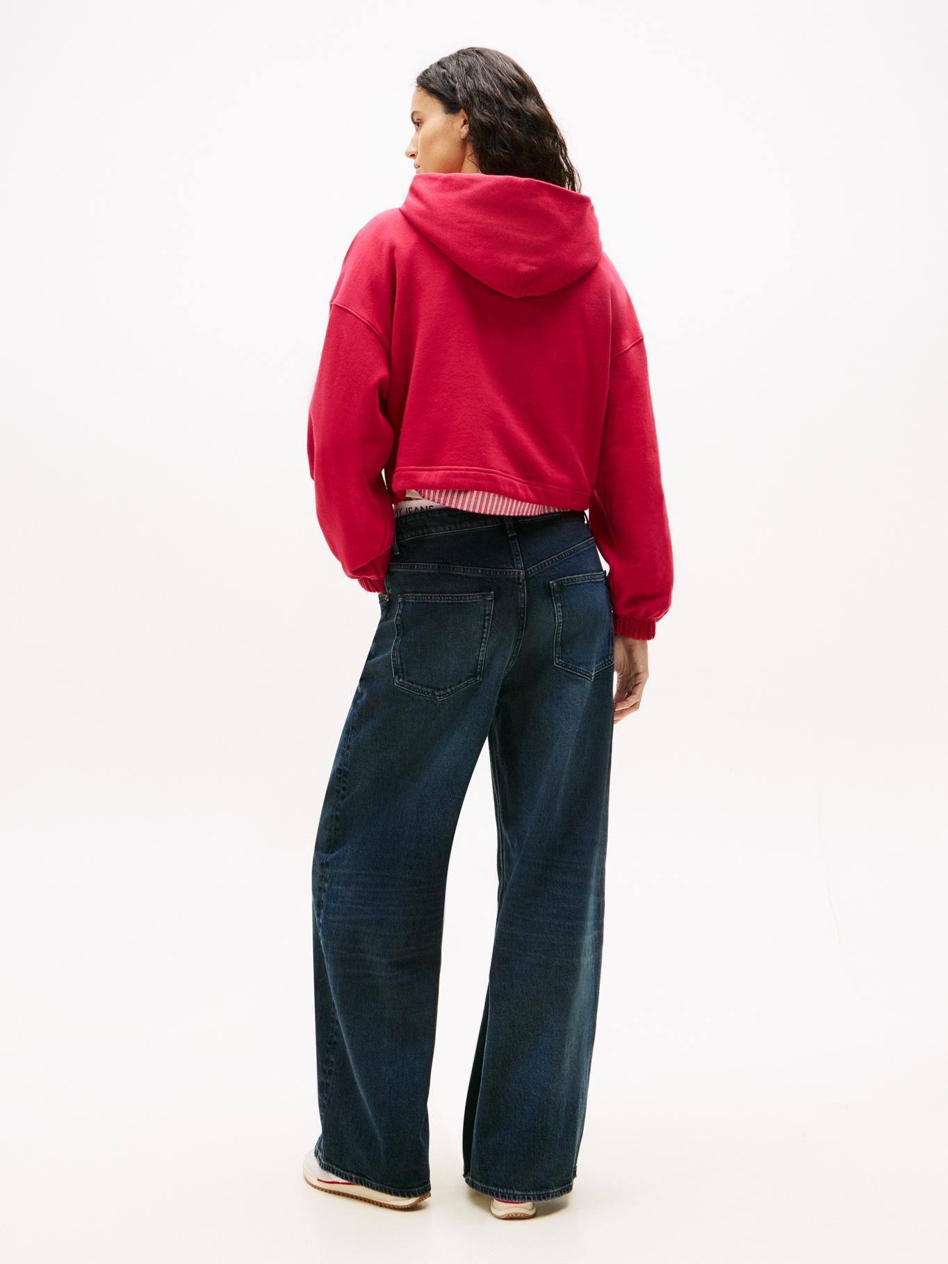 Polerón Hoodie Cropped Rojo Tommy Jeans-2