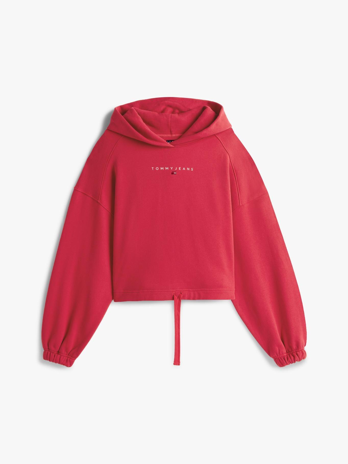 Polerón Hoodie Cropped Rojo Tommy Jeans-4
