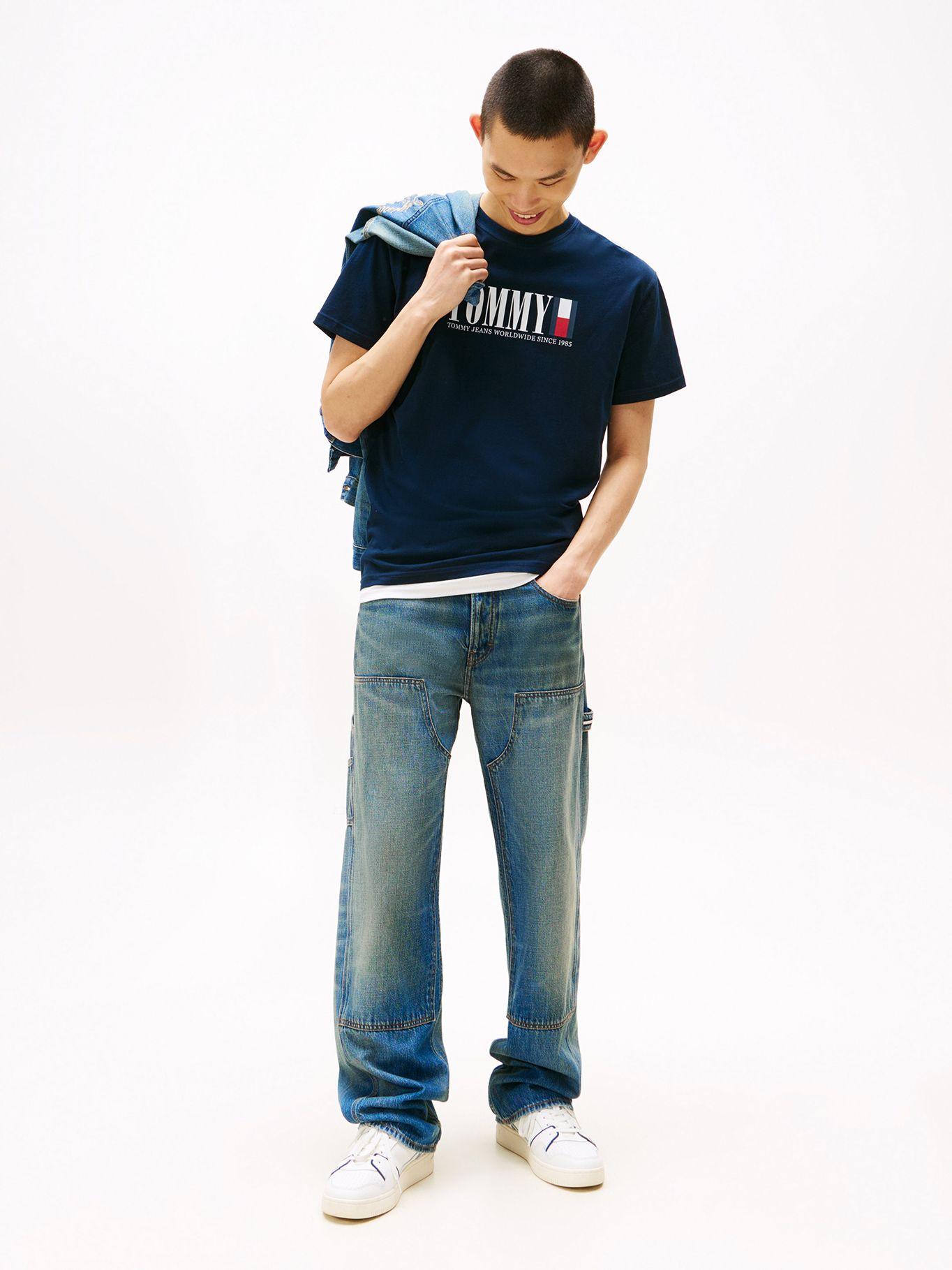 Polera C-Neck Con Logo Azul C1G Tommy Jeans-1