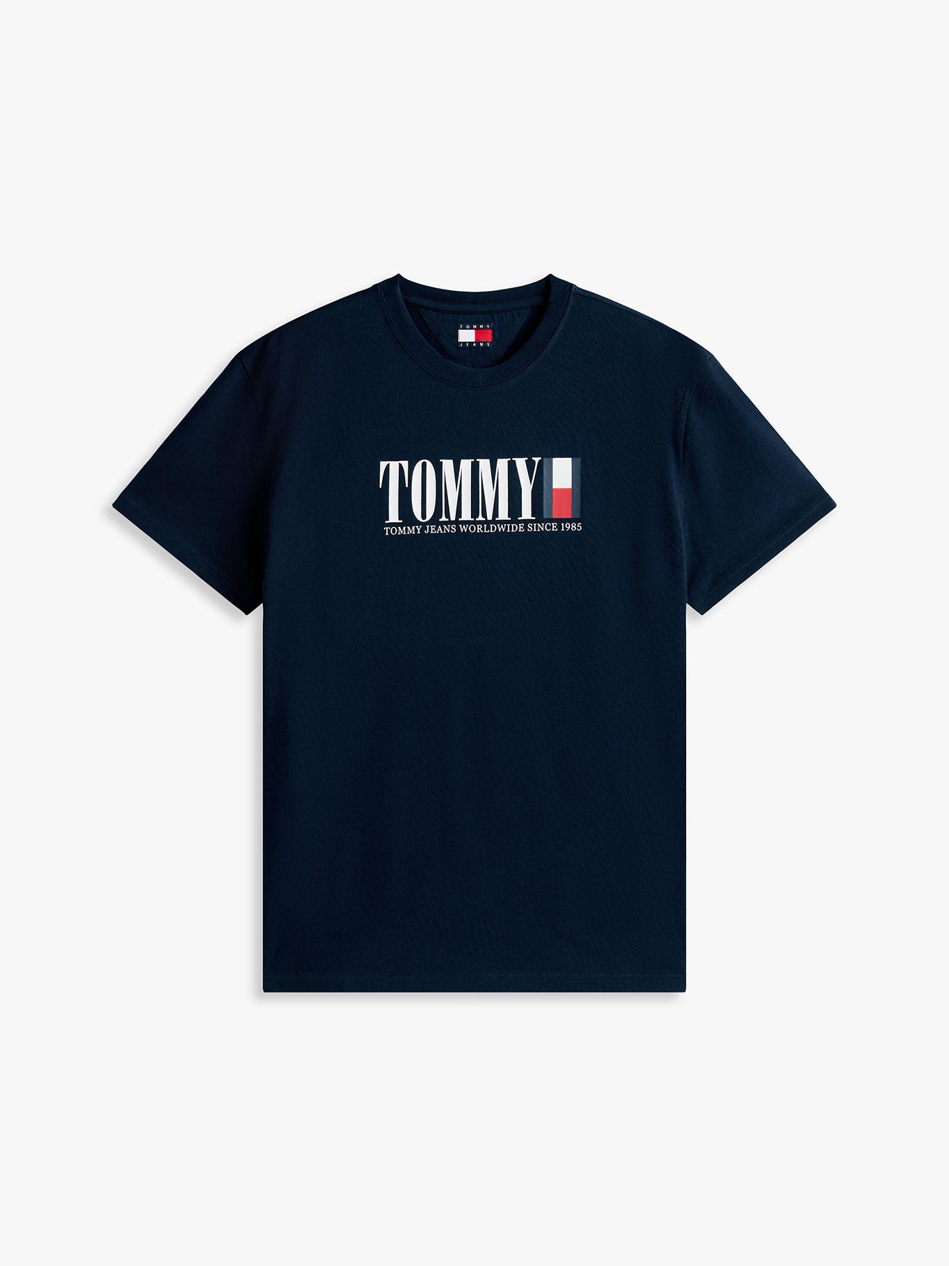 Polera C-Neck Con Logo Azul C1G Tommy Jeans-4