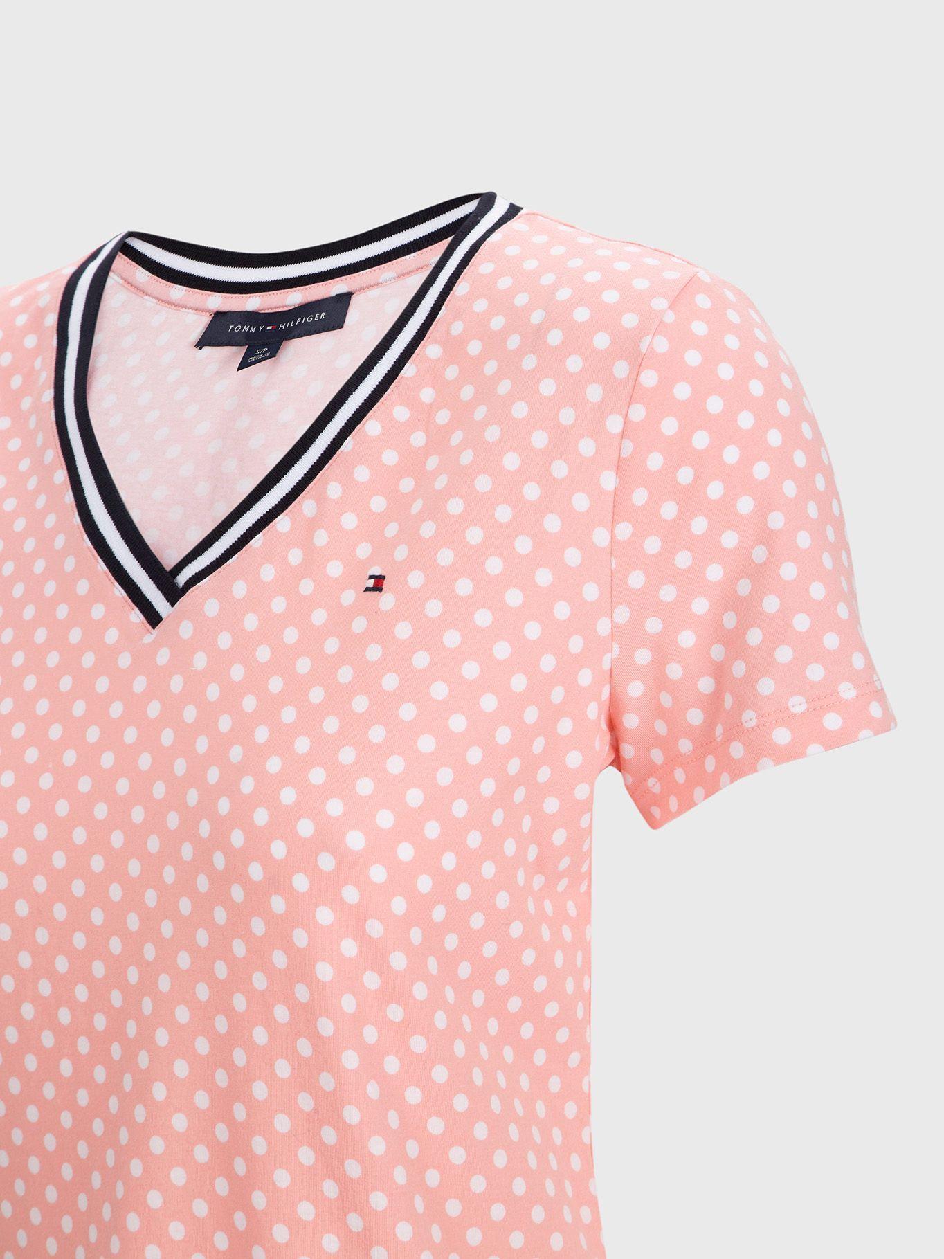 Polera Estampada Con Lunares Rosado Tommy Hilfiger-3