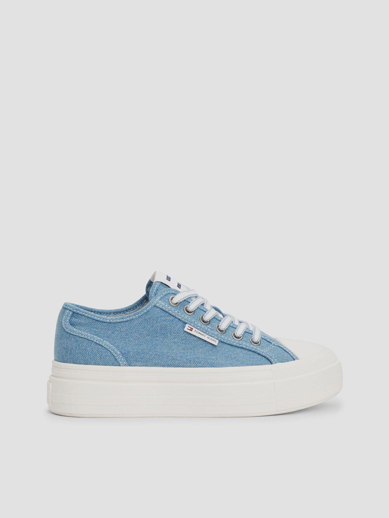 Zapatillas De Plataforma De Denim Celeste Tommy Jeans-4