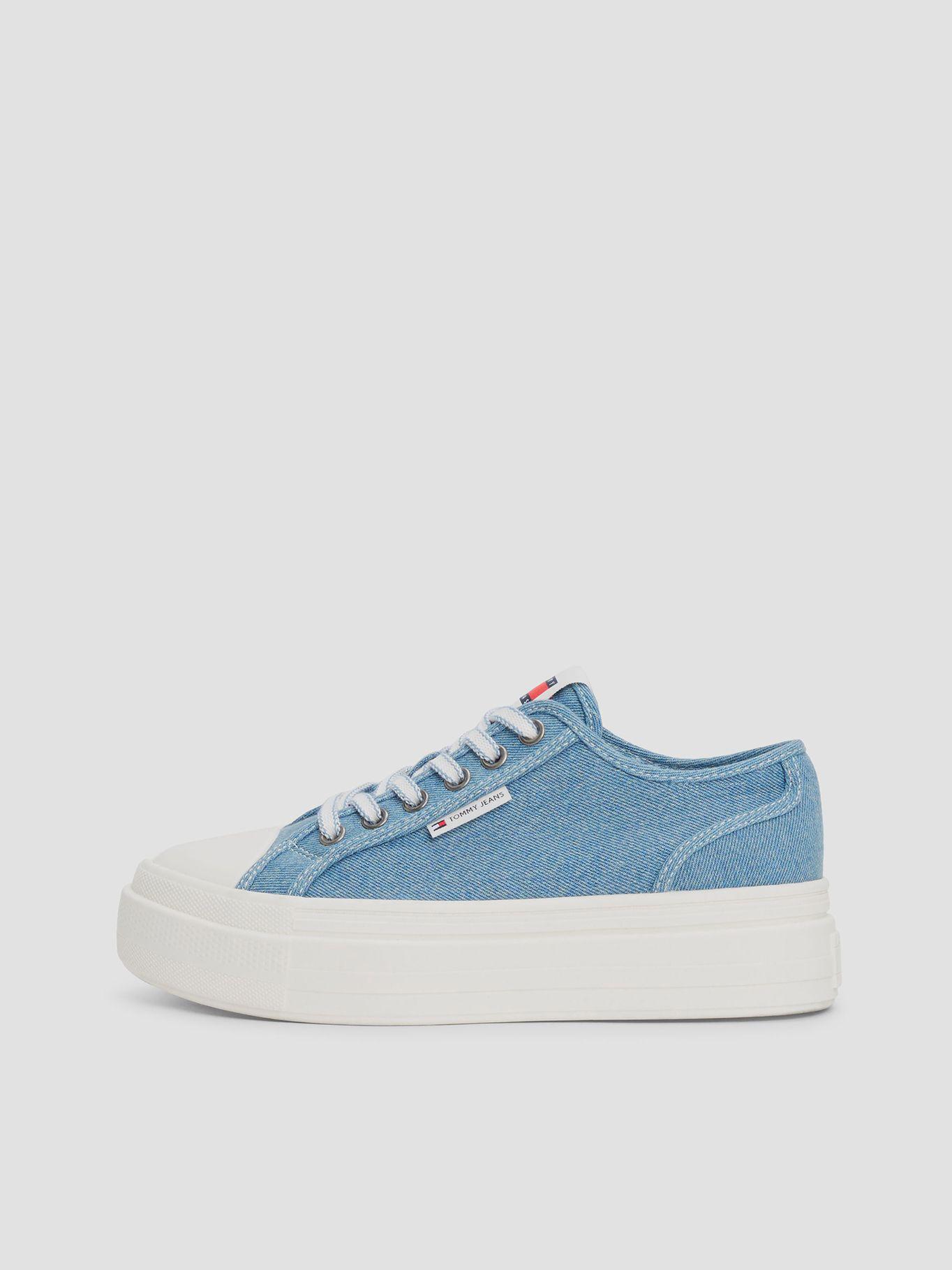 Zapatillas De Plataforma De Denim Celeste Tommy Jeans-5