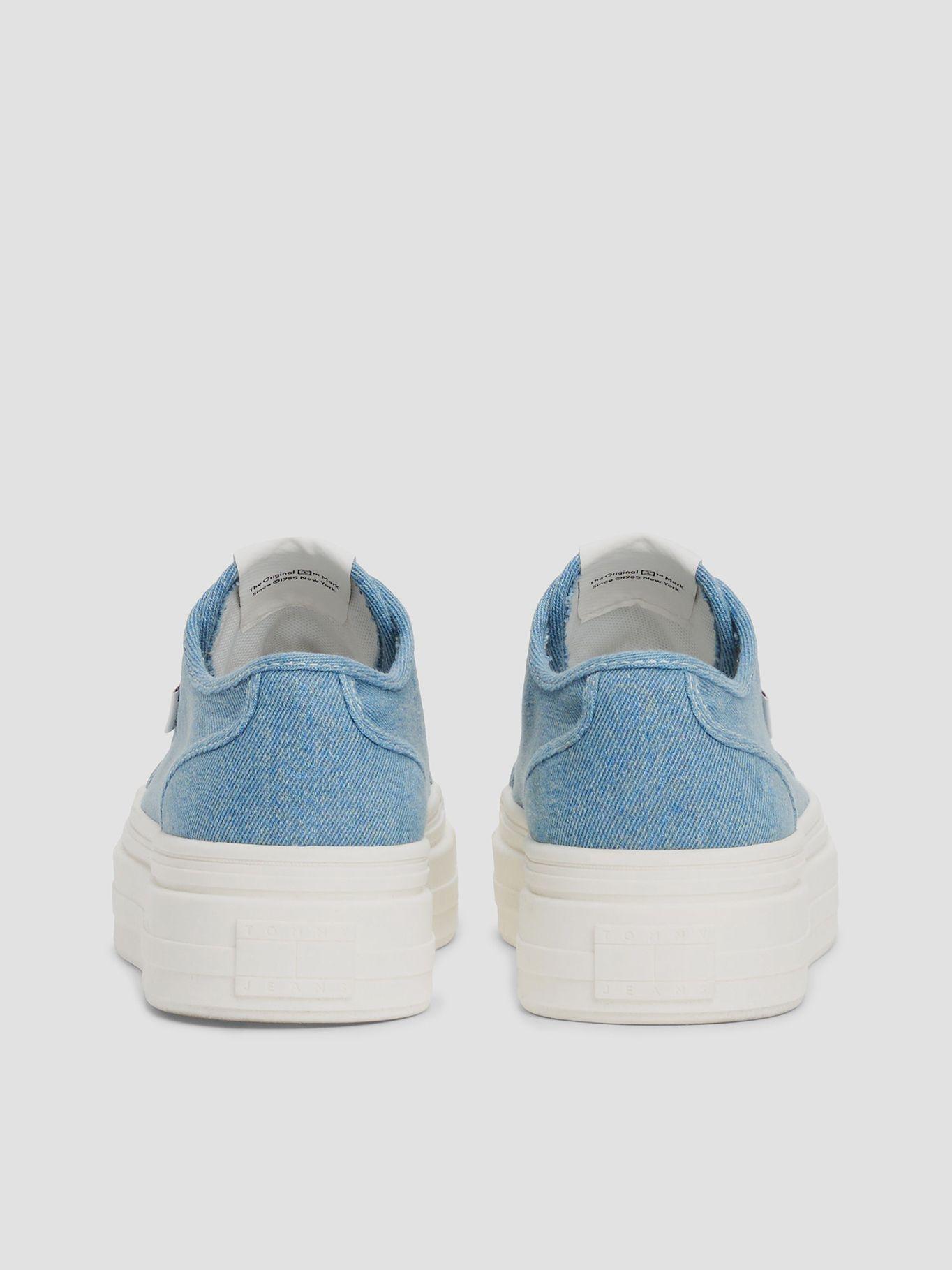 Zapatillas De Plataforma De Denim Celeste Tommy Jeans-7